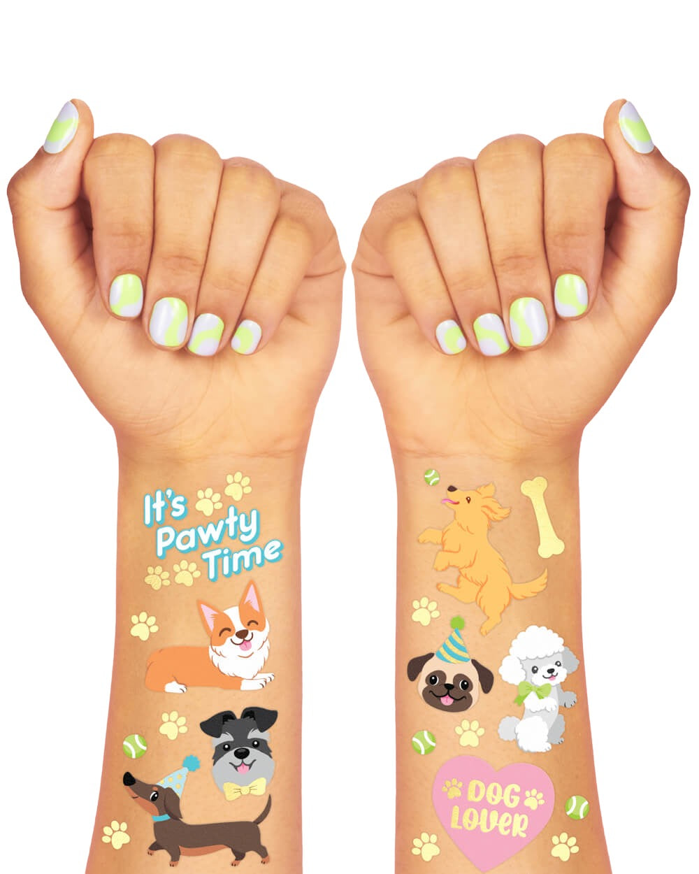 Dog Lover Tats - 44 Foil Temporary Tattoos