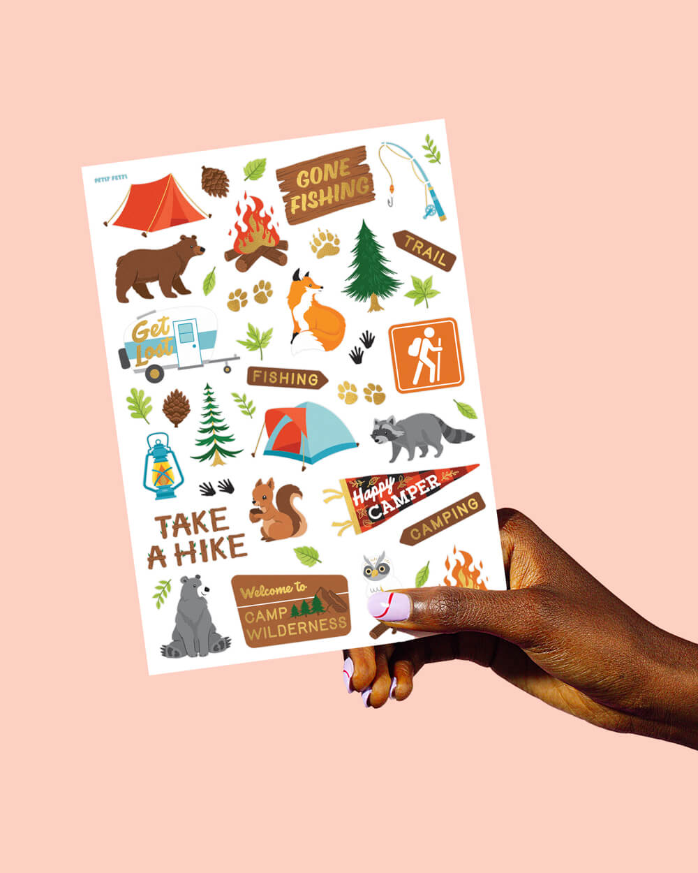 Happy Camper Tats - 44 Foil Temporary Tattoos