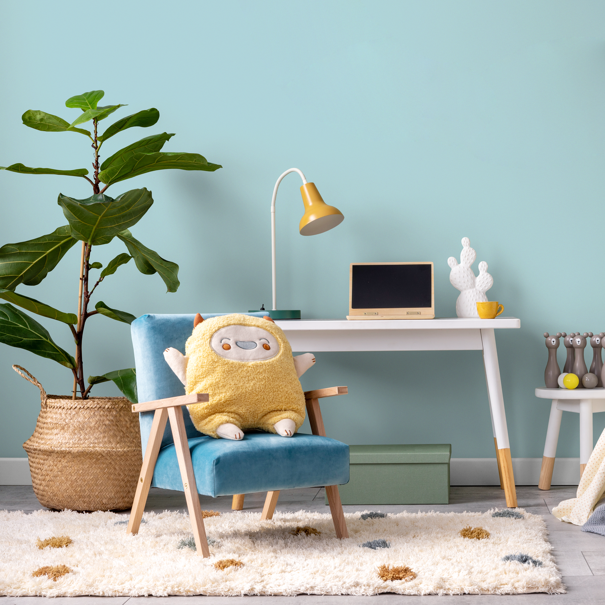 Solid Color Wallpaper In Sky Blue - D441