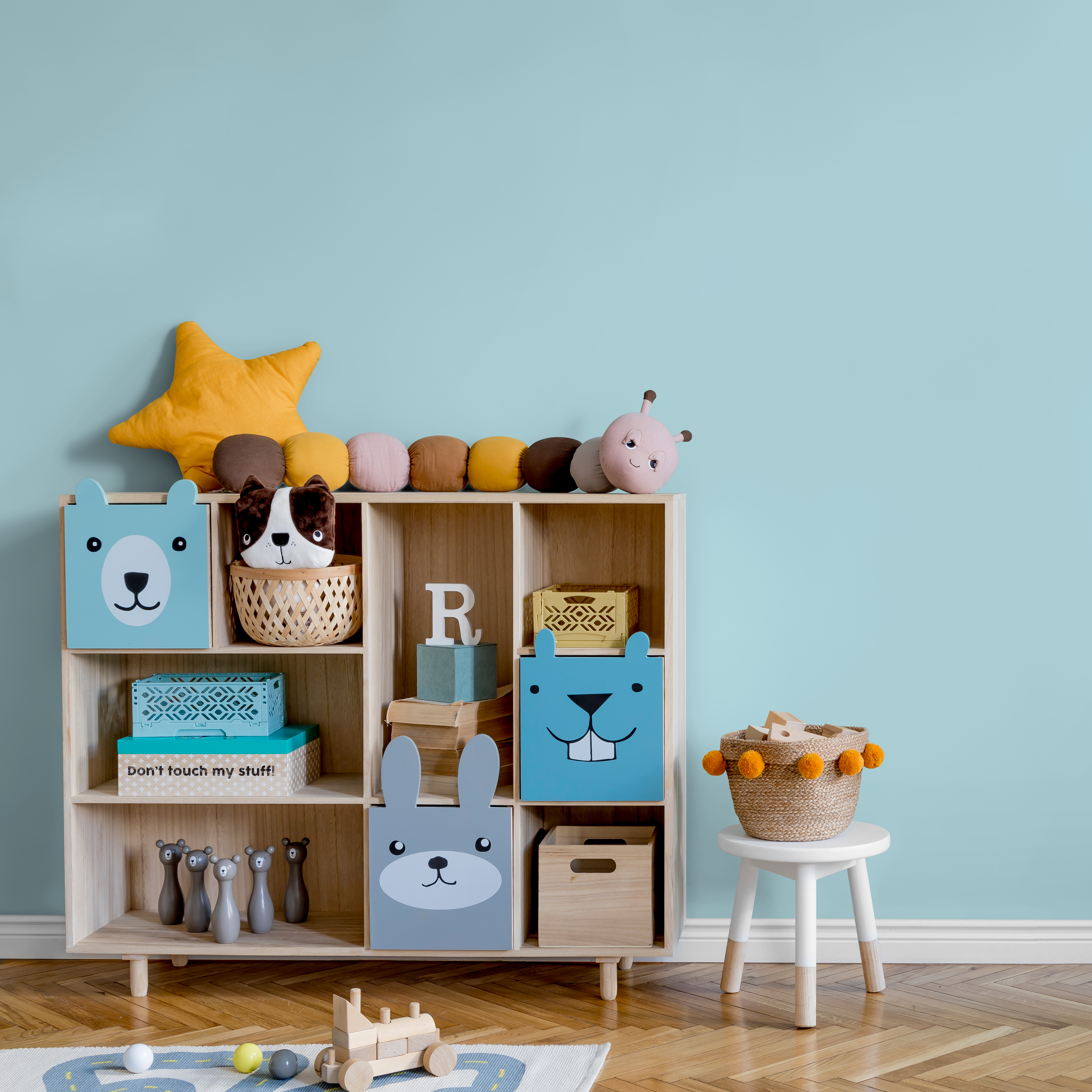 Solid Color Wallpaper In Sky Blue - D441