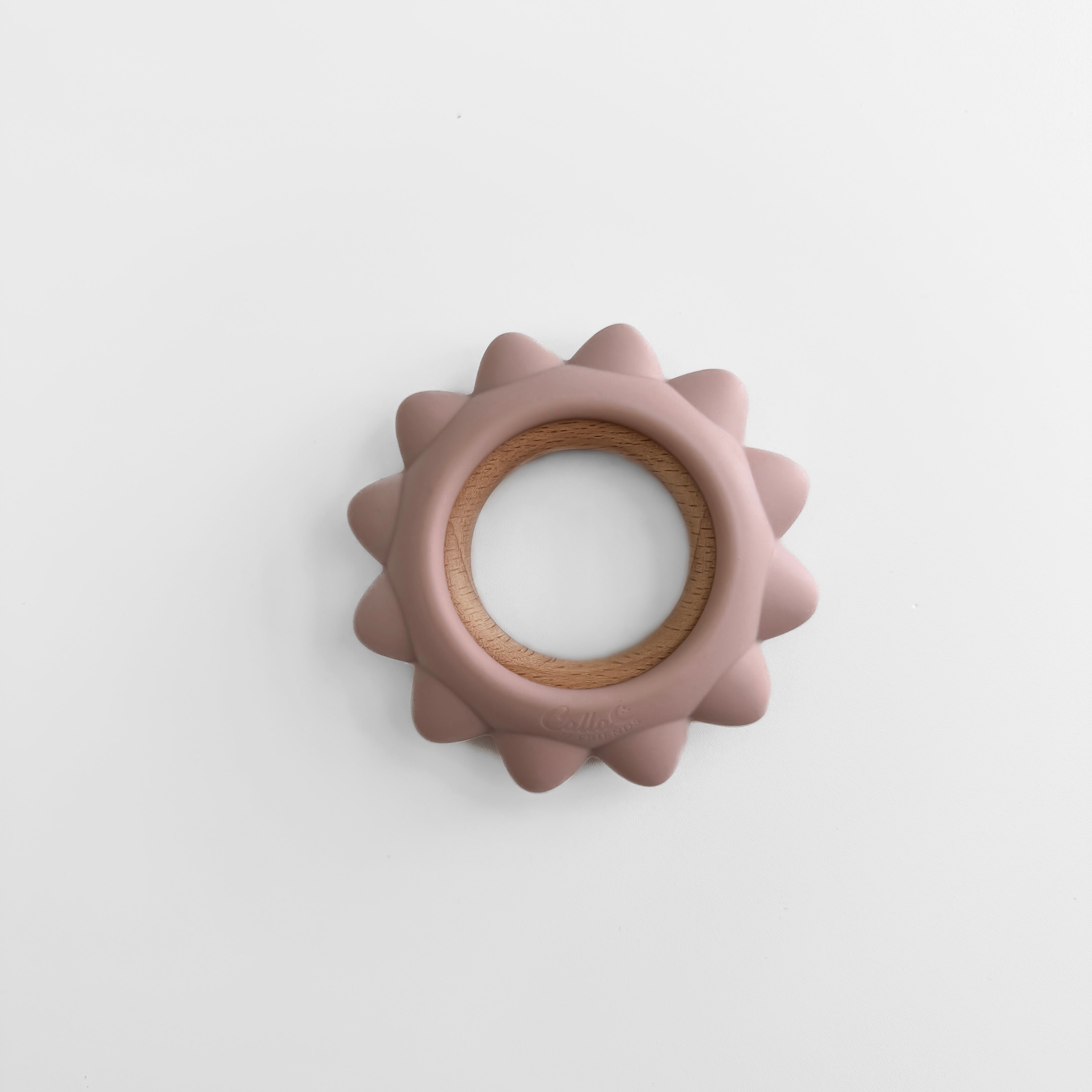 Garden Party Teether Collection - Silicone & Beechwood Sunshine