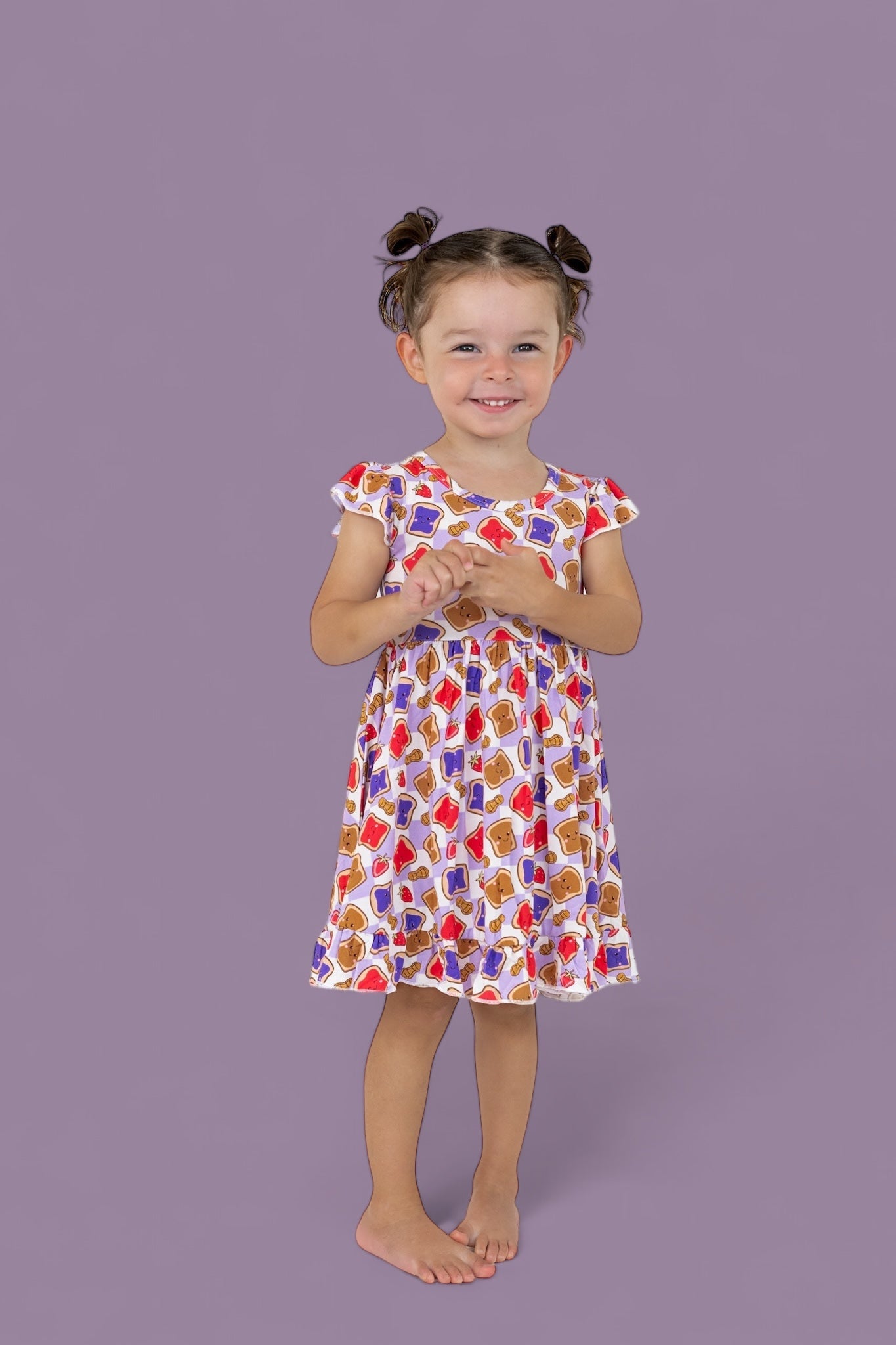 Exclusive Peanut Butter Jelly Time Dream Ruffle Dress