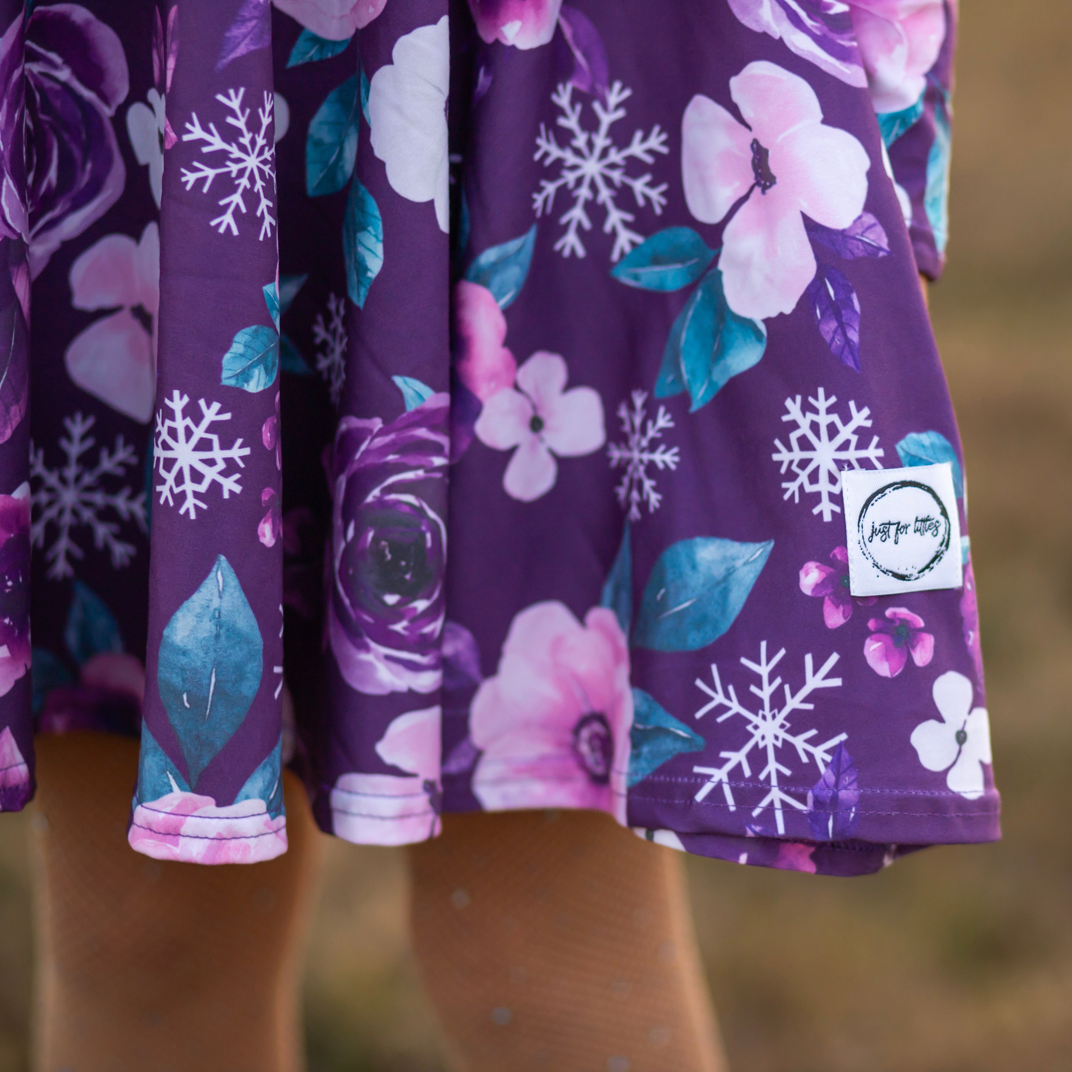Purple Floral Snowflake