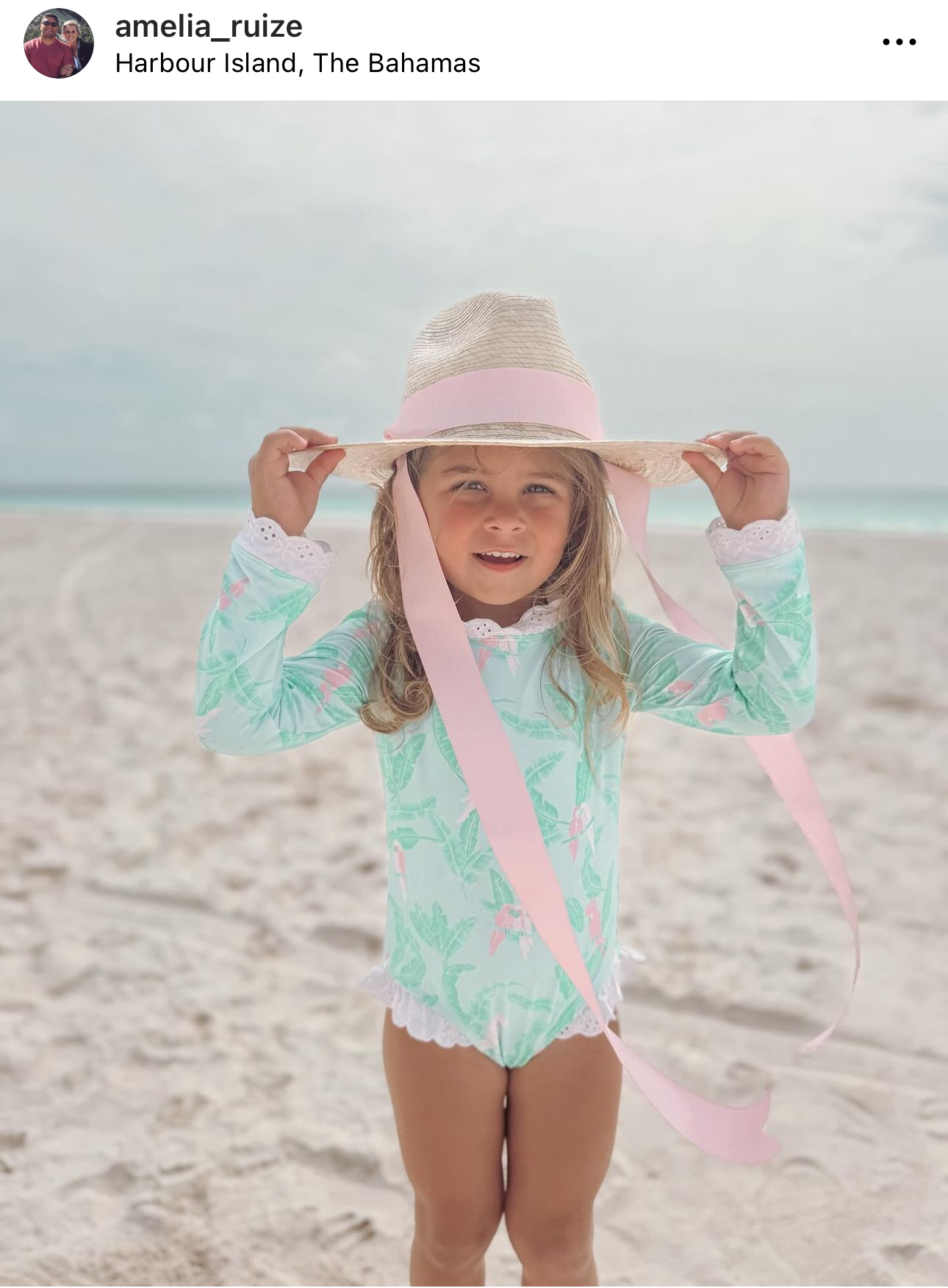 Zinnia Sun Hat For Little Girls (age 4-10) - Long Pastel Pink Grosgrain Ribbon