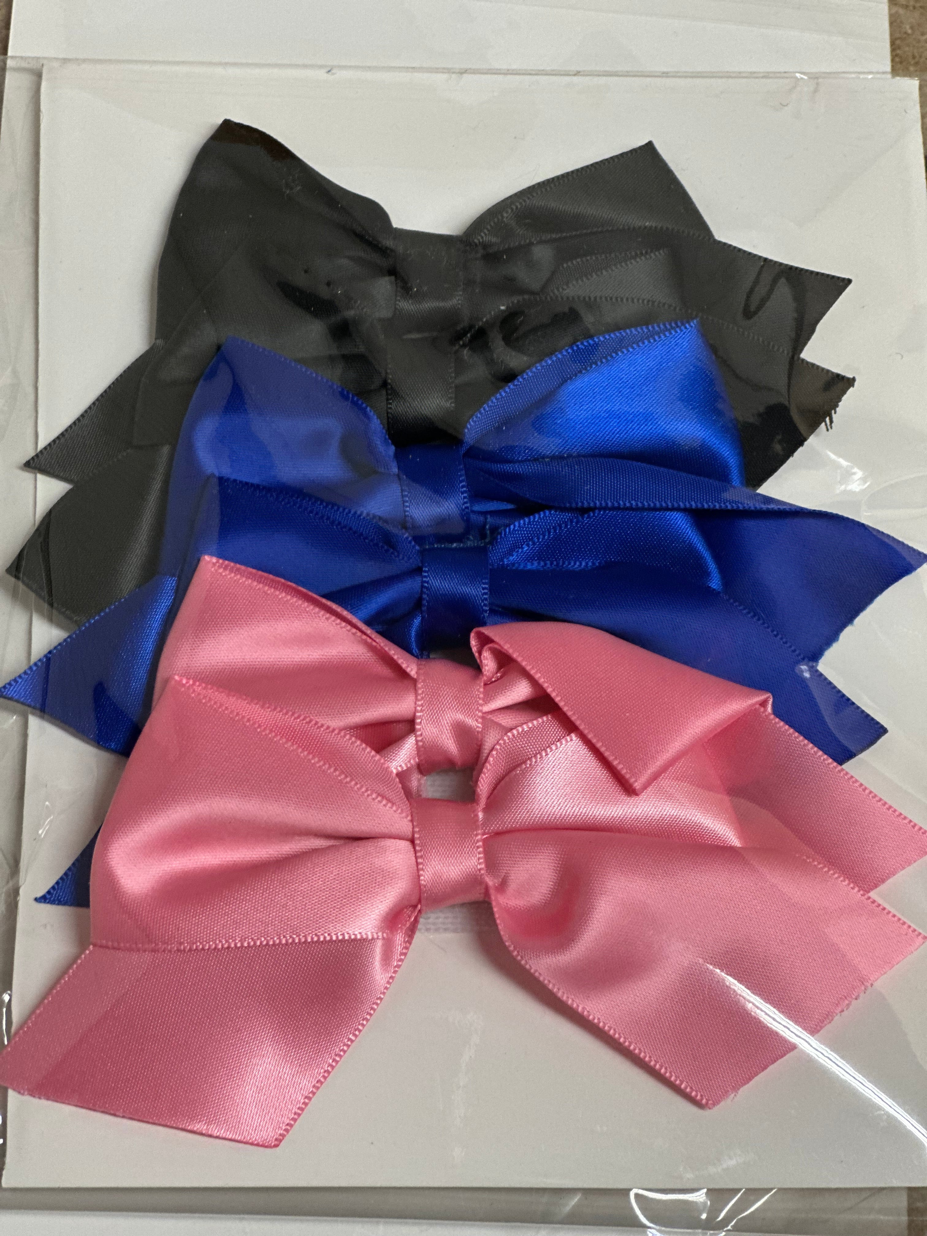 Set Of 3 Interchangeable Bows For Trinity Pair - Navy, Pink, Black