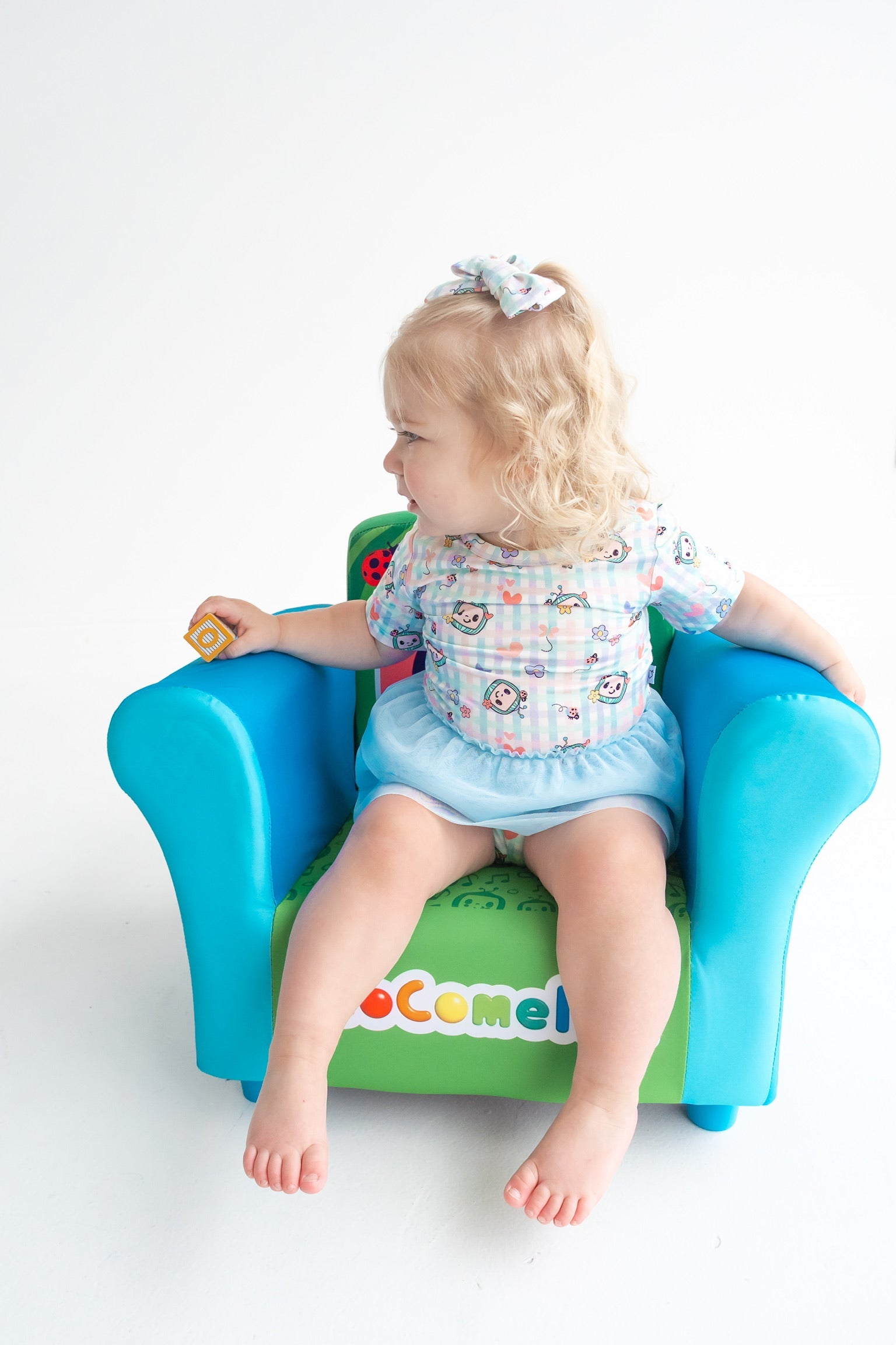 Cocomelon X Dream Big Little Co Springtime Melon Dream Tutu Short Sleeve Bodysuit Dress