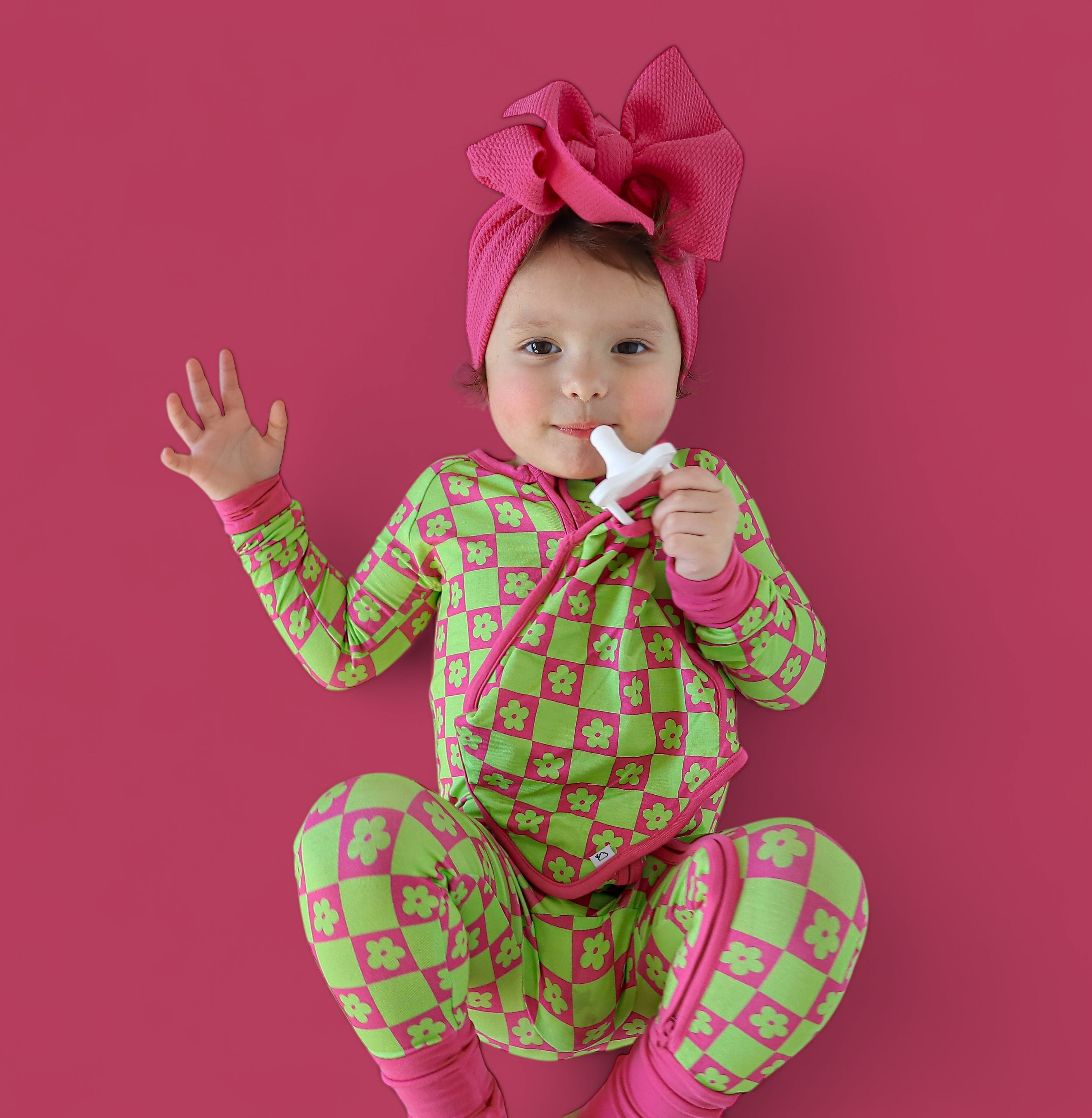 Wild Daisy Checkers Dream Romper