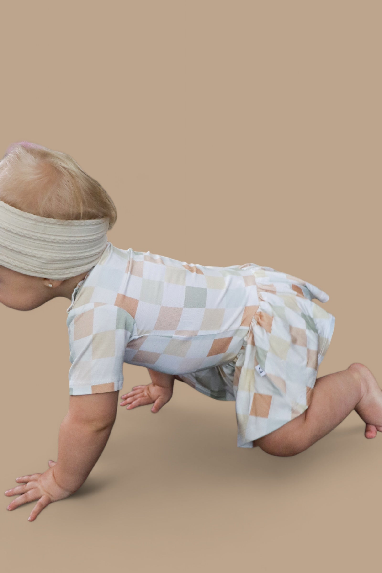 Muted Checkers Dream Bodysuit Dress