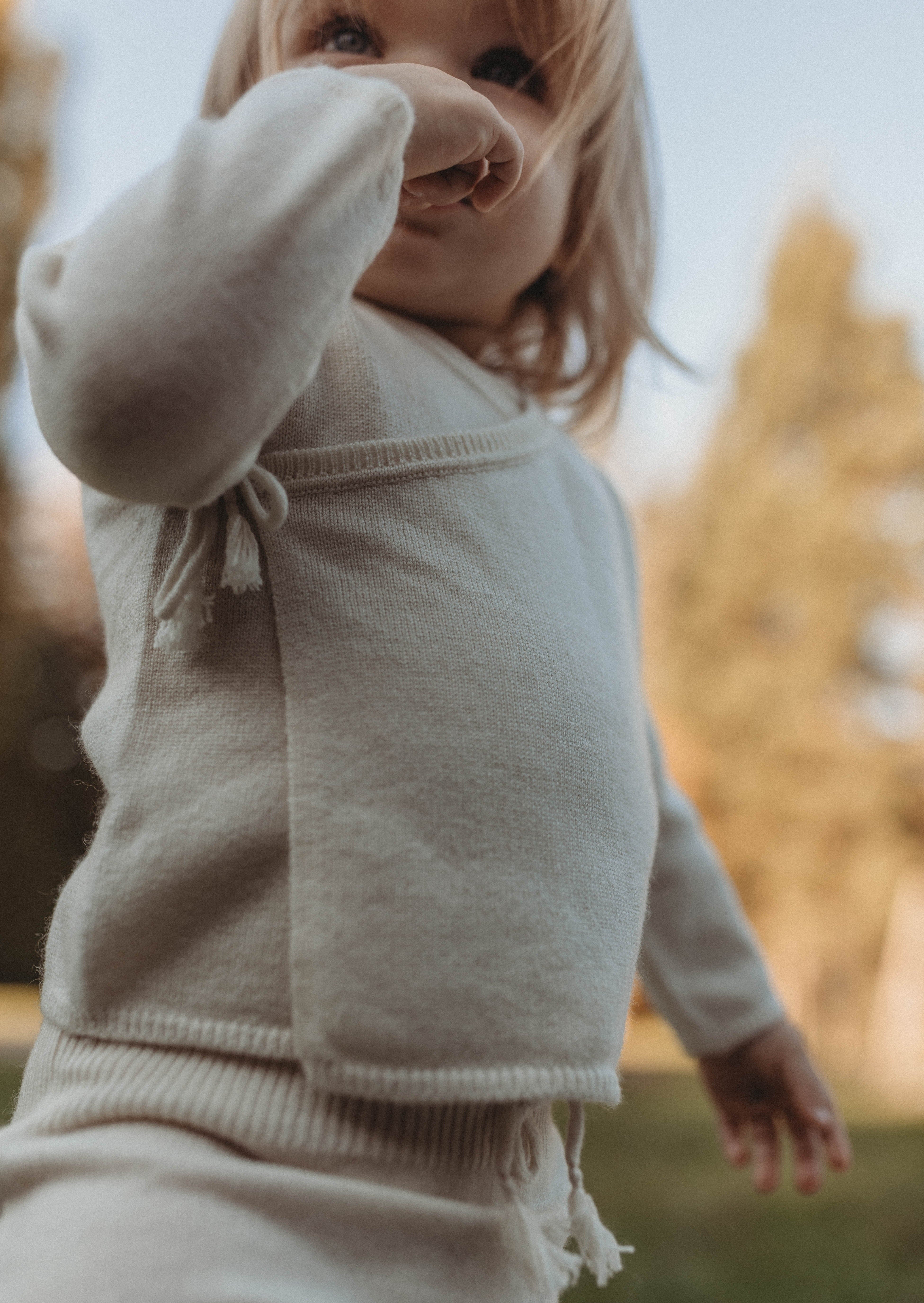 Cashmere Wrap Cardigan | Pure Beige