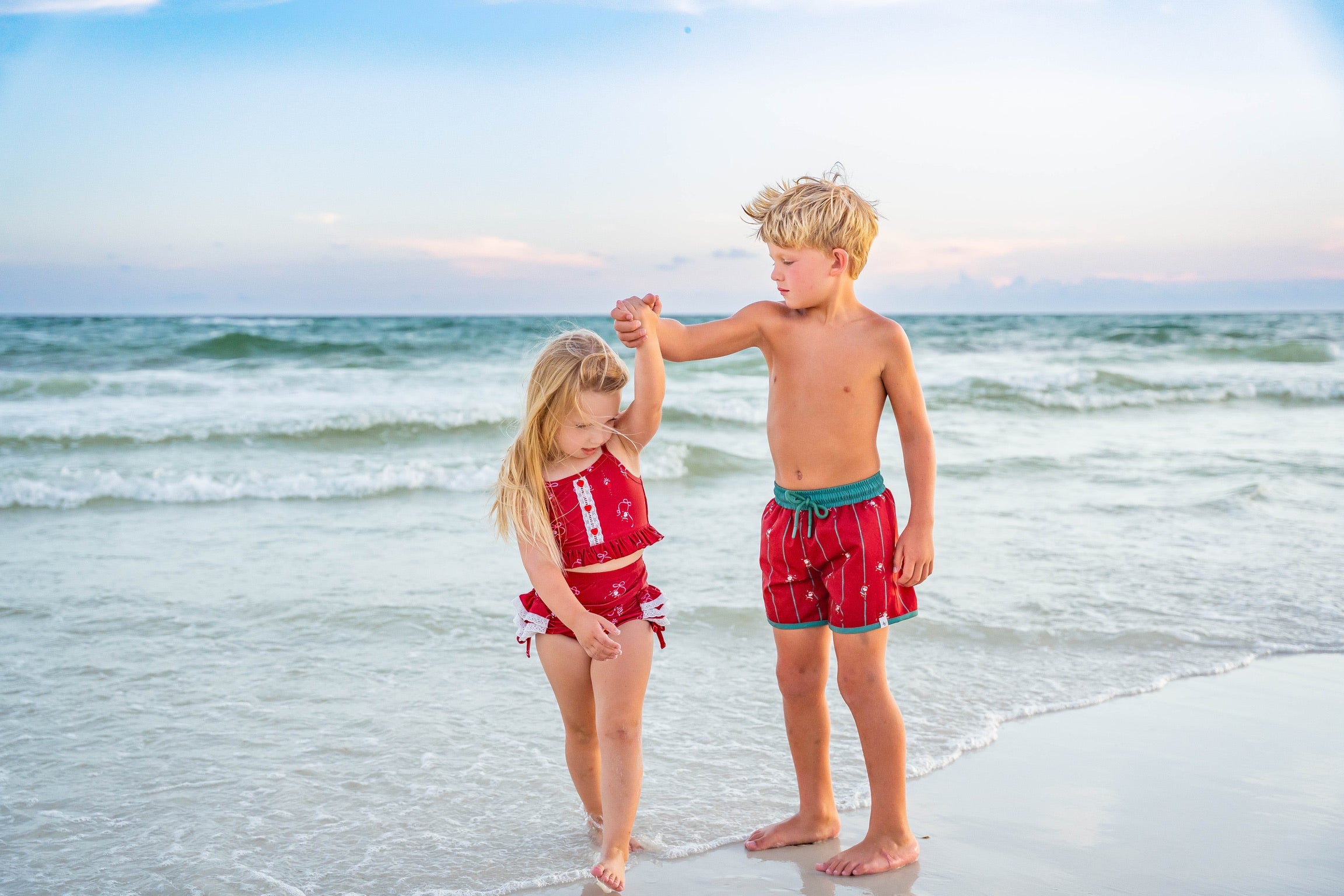 *preorder* Santa's Sleigh Bows High Waisted Bikini