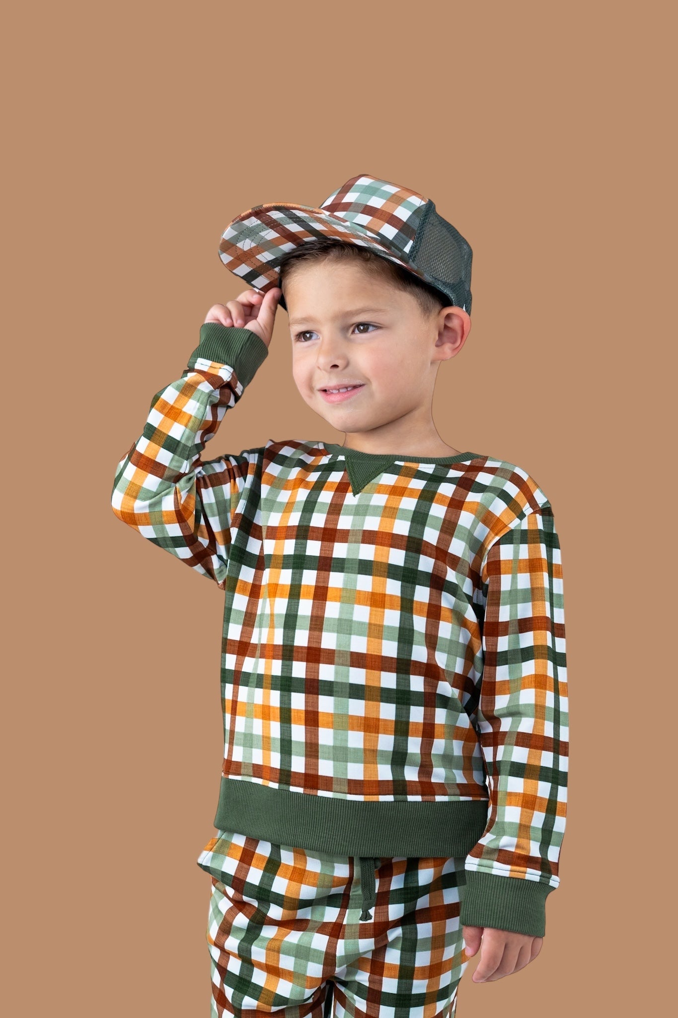 Autumn Plaid Dream Trucker Hat