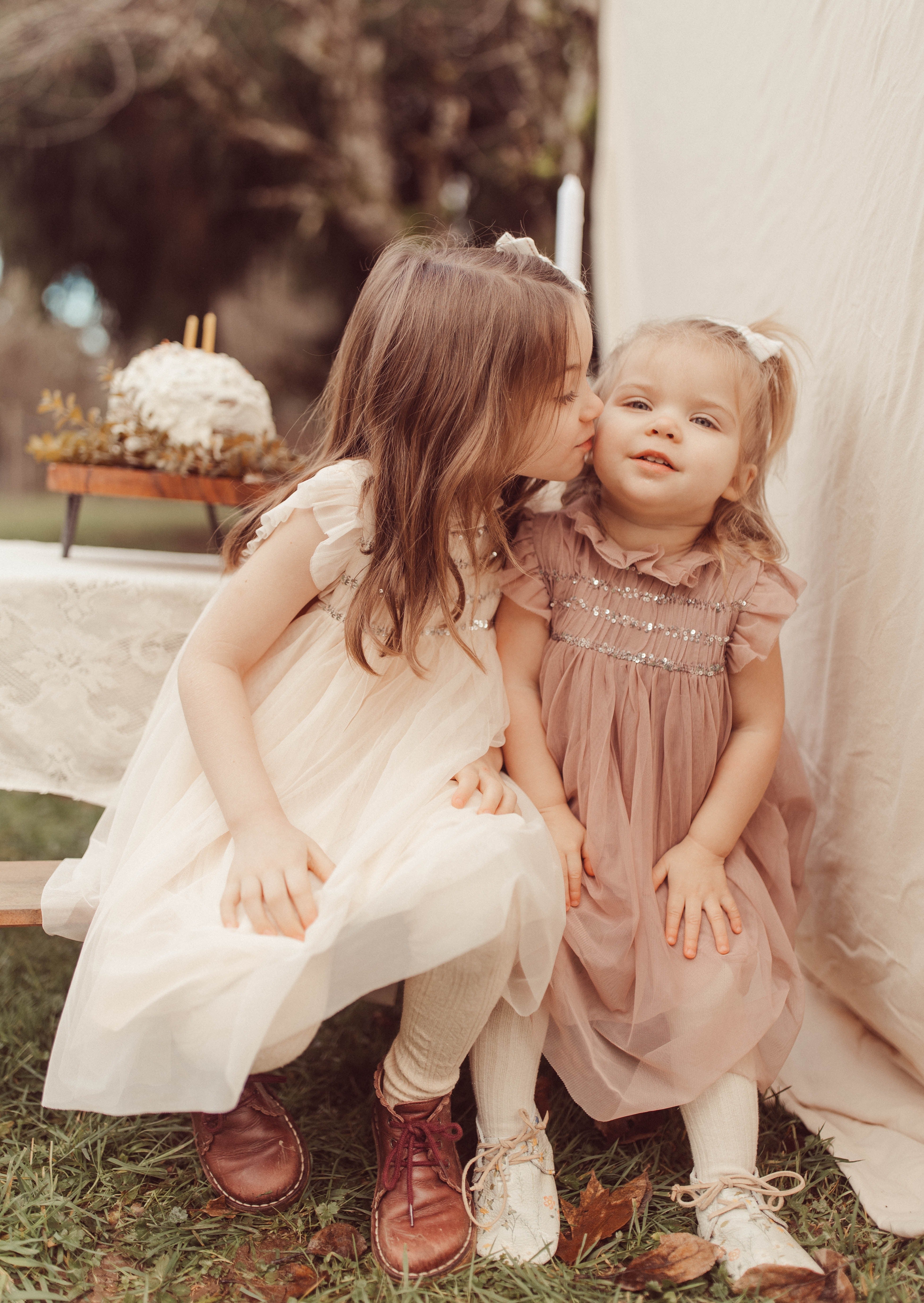 Scarlett | Cotton Tulle Dress | Vintage Cream