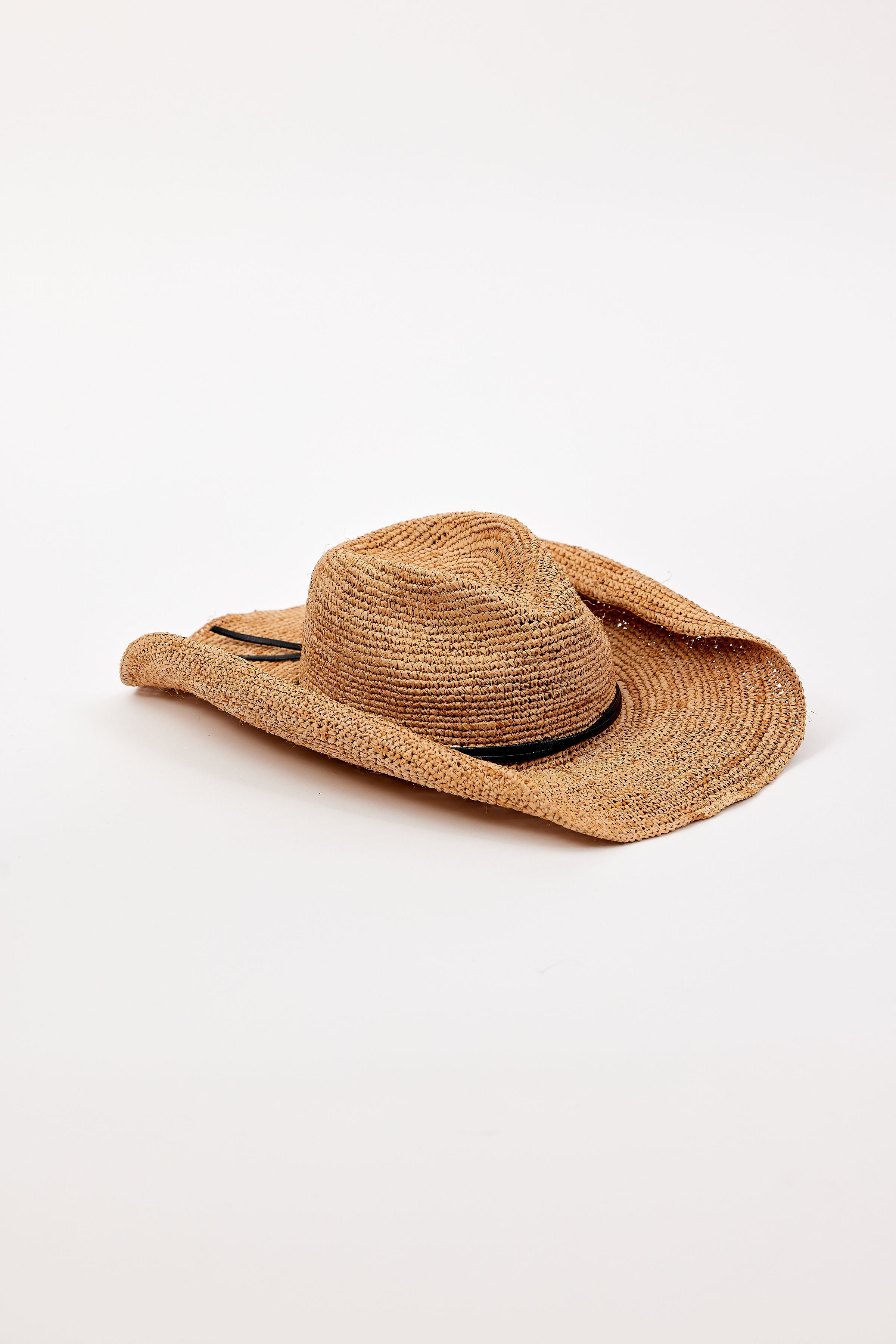 Raffia Crochet Cowboy- Natural