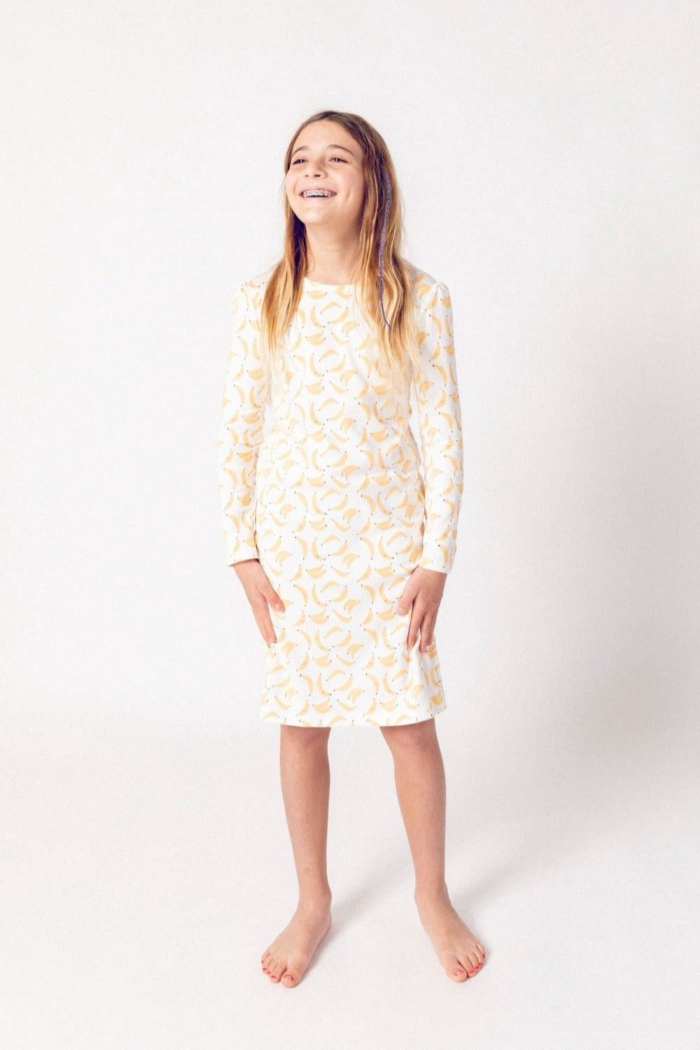 Banana Print Organic Pima Cotton Dodo Dress