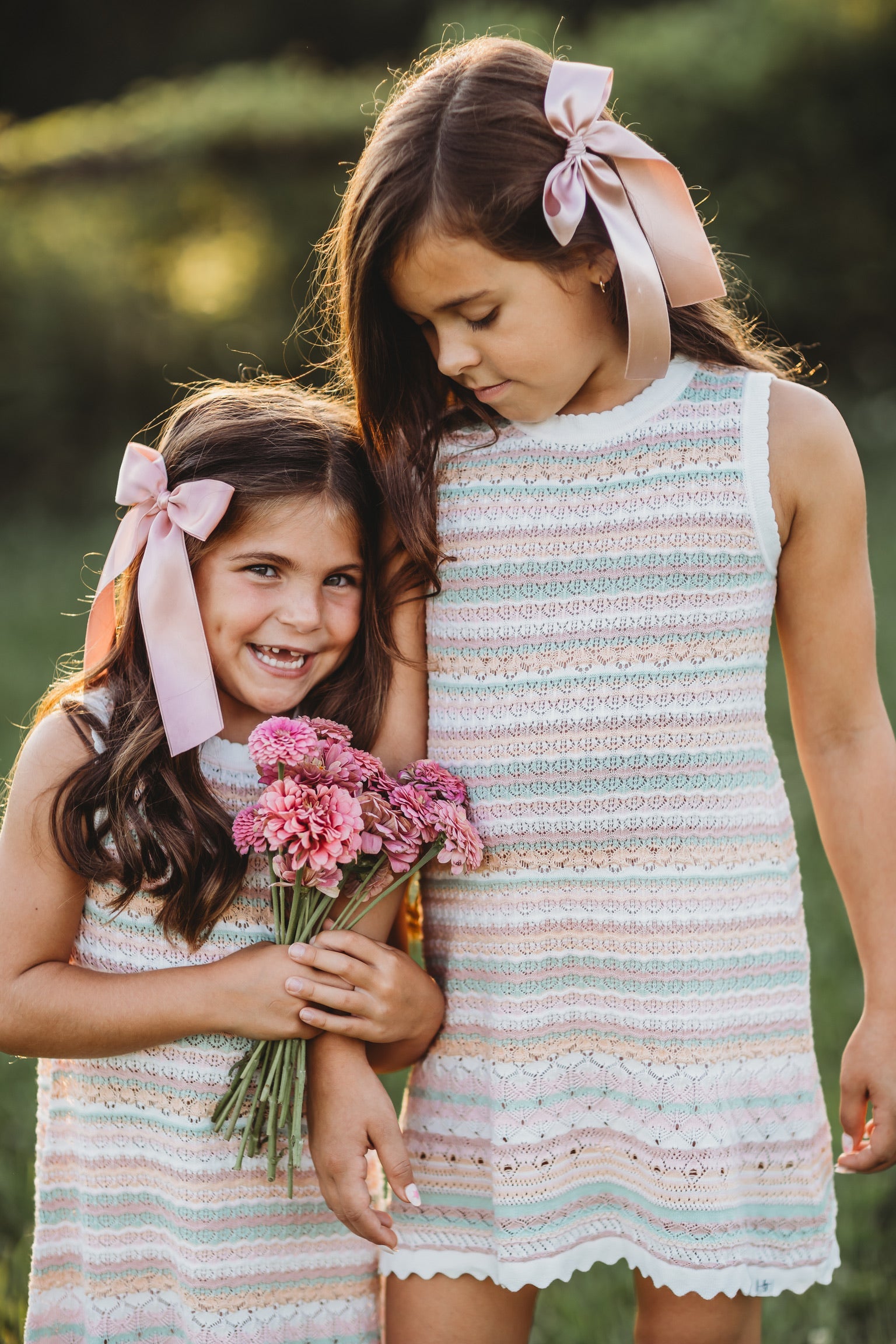 Boho Stripe Knit Dress Set