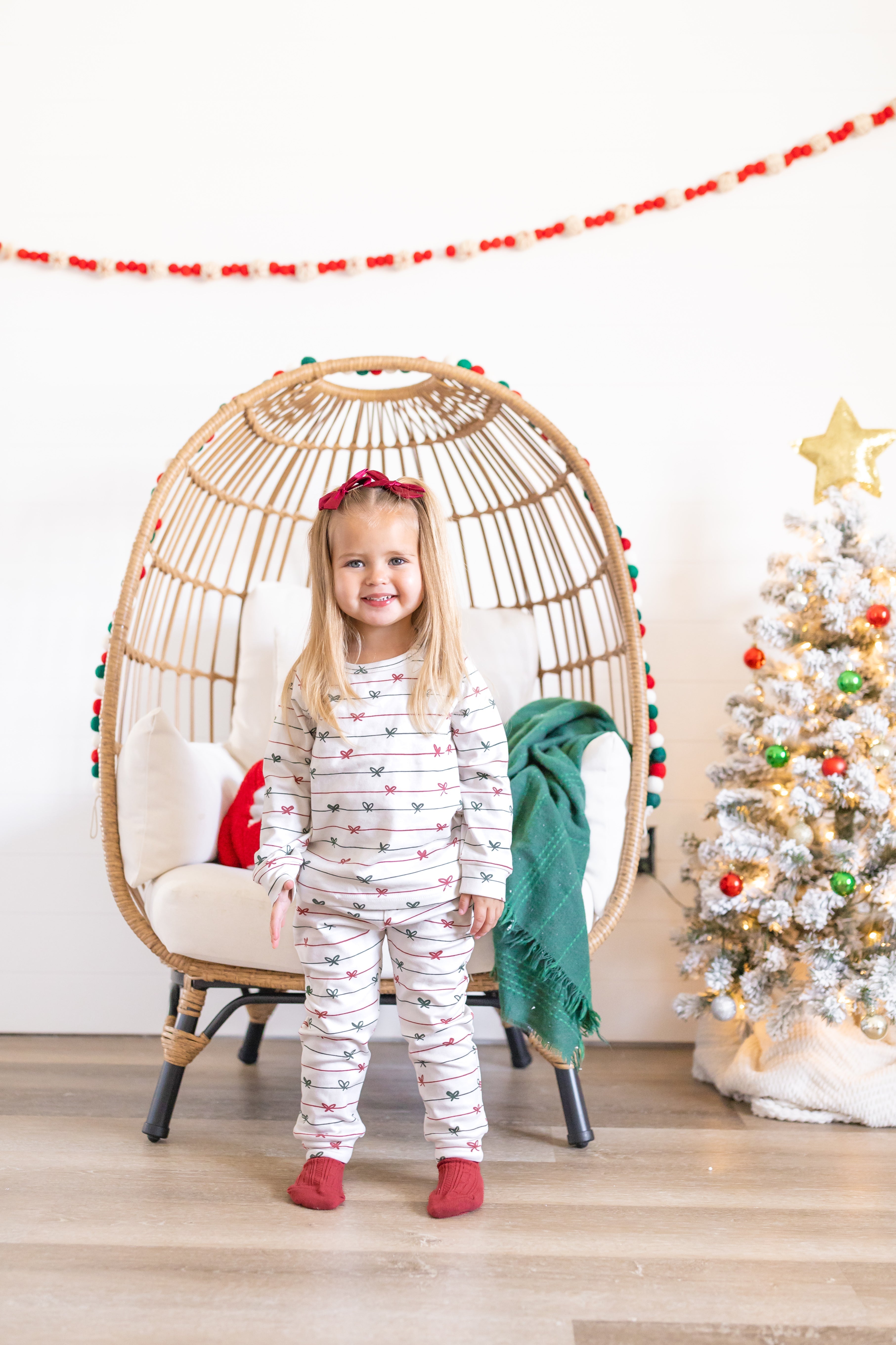 Tied With A Bow Christmas Organic Cotton Lounge Set