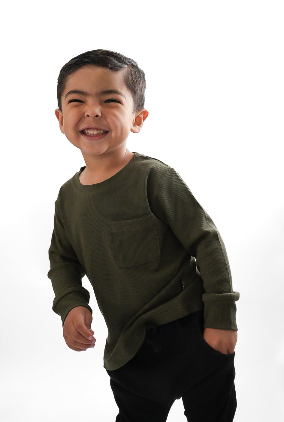 Bamboo Ribbed Long Sleeve - Hunter