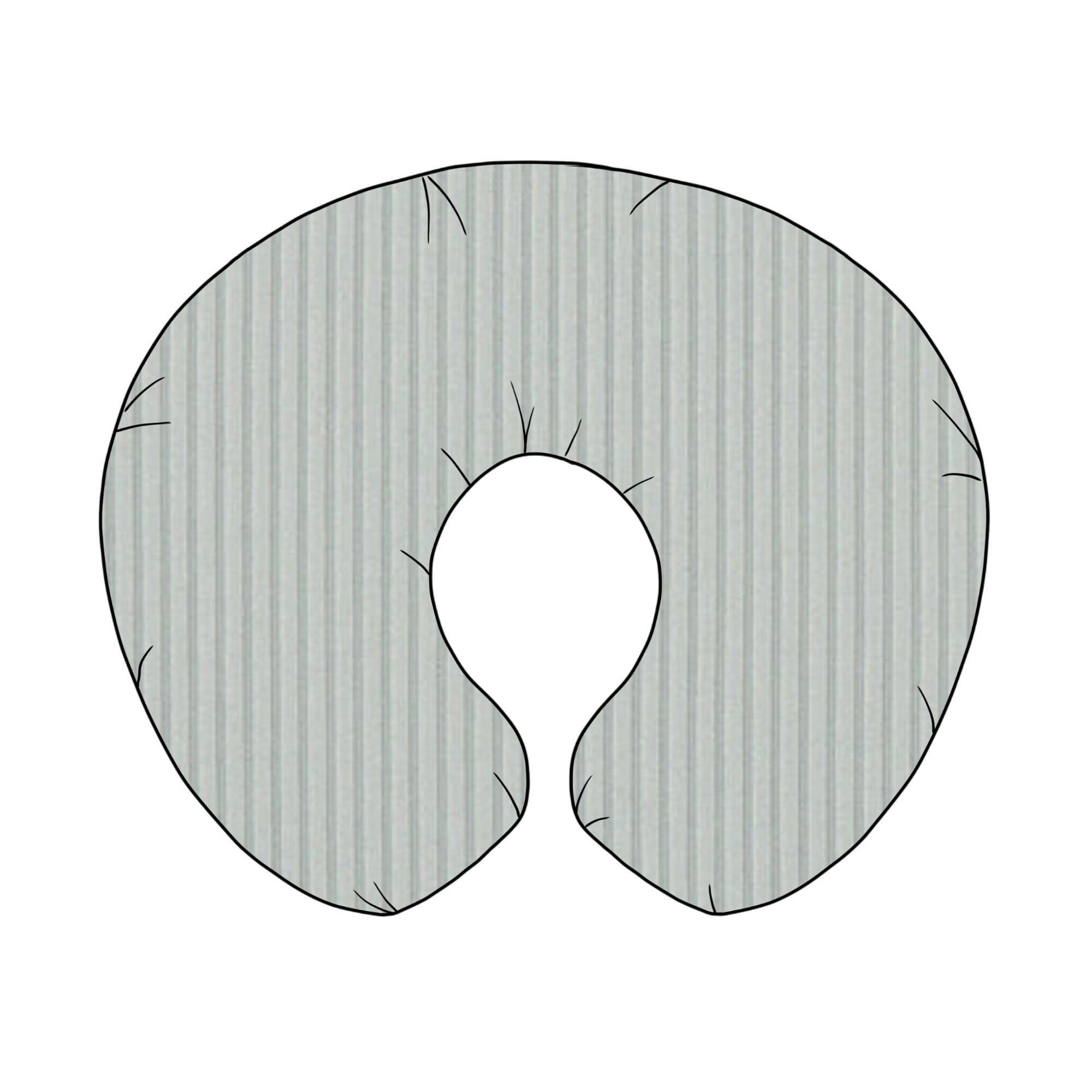 Seafoam Ribbed Nursing Pillow Cover