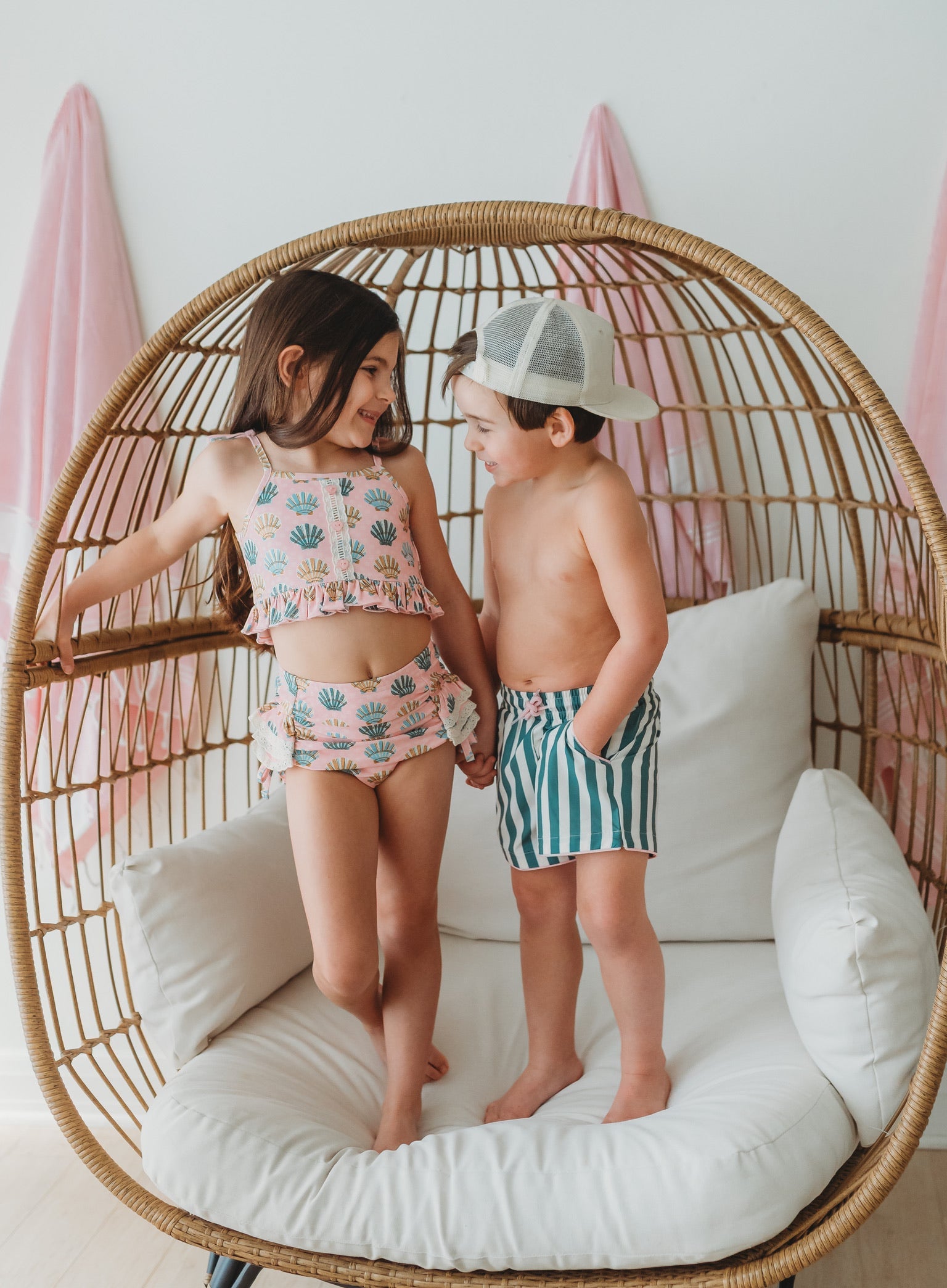 Seashell Sorbet High Waisted Bikini