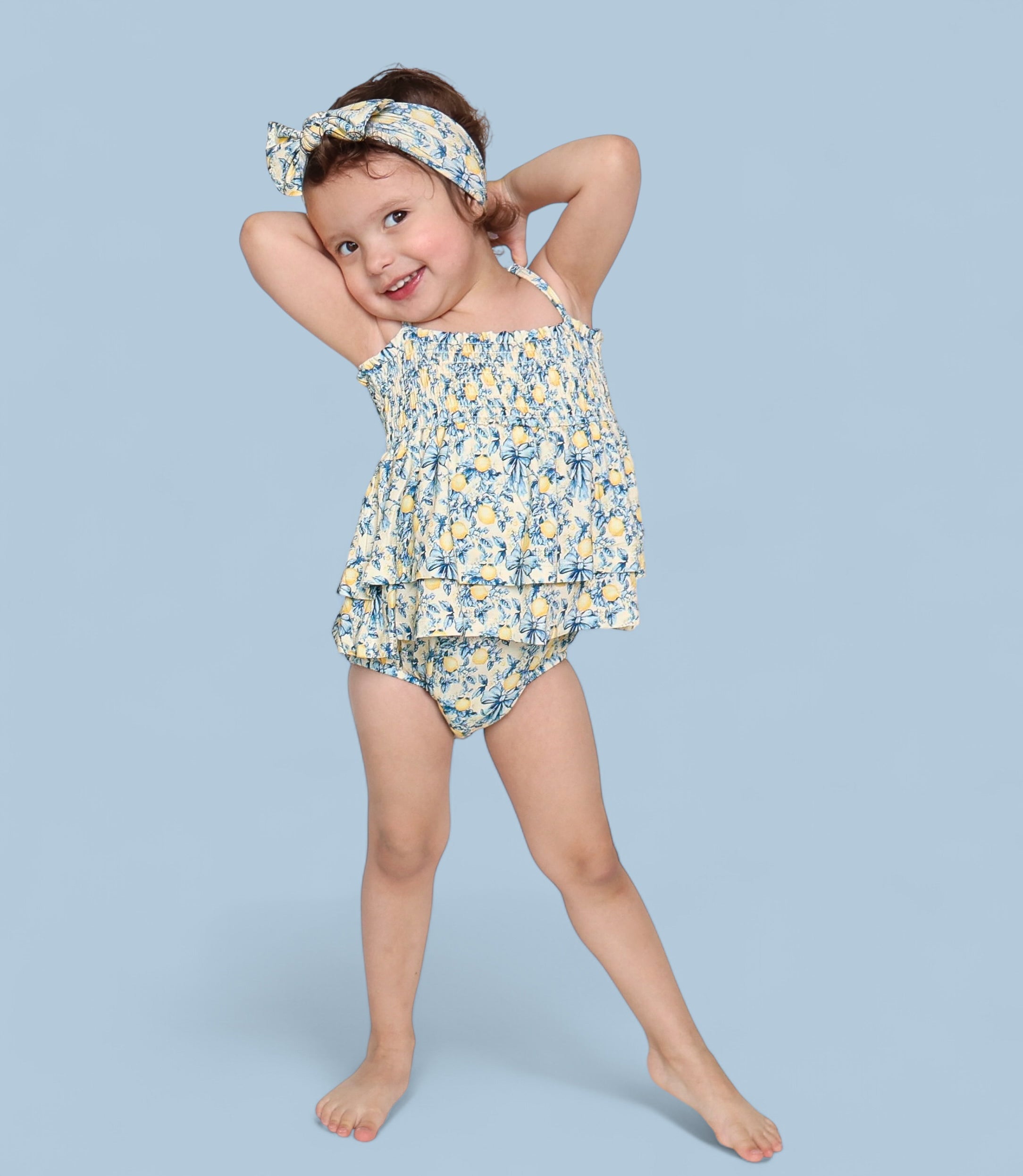 Vintage Citrus Toile Dream Bow