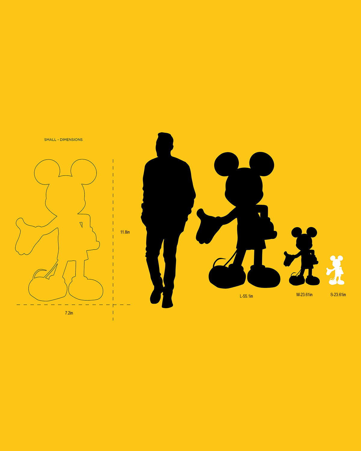 Mickey Mouse Kolor Multi Color 12in