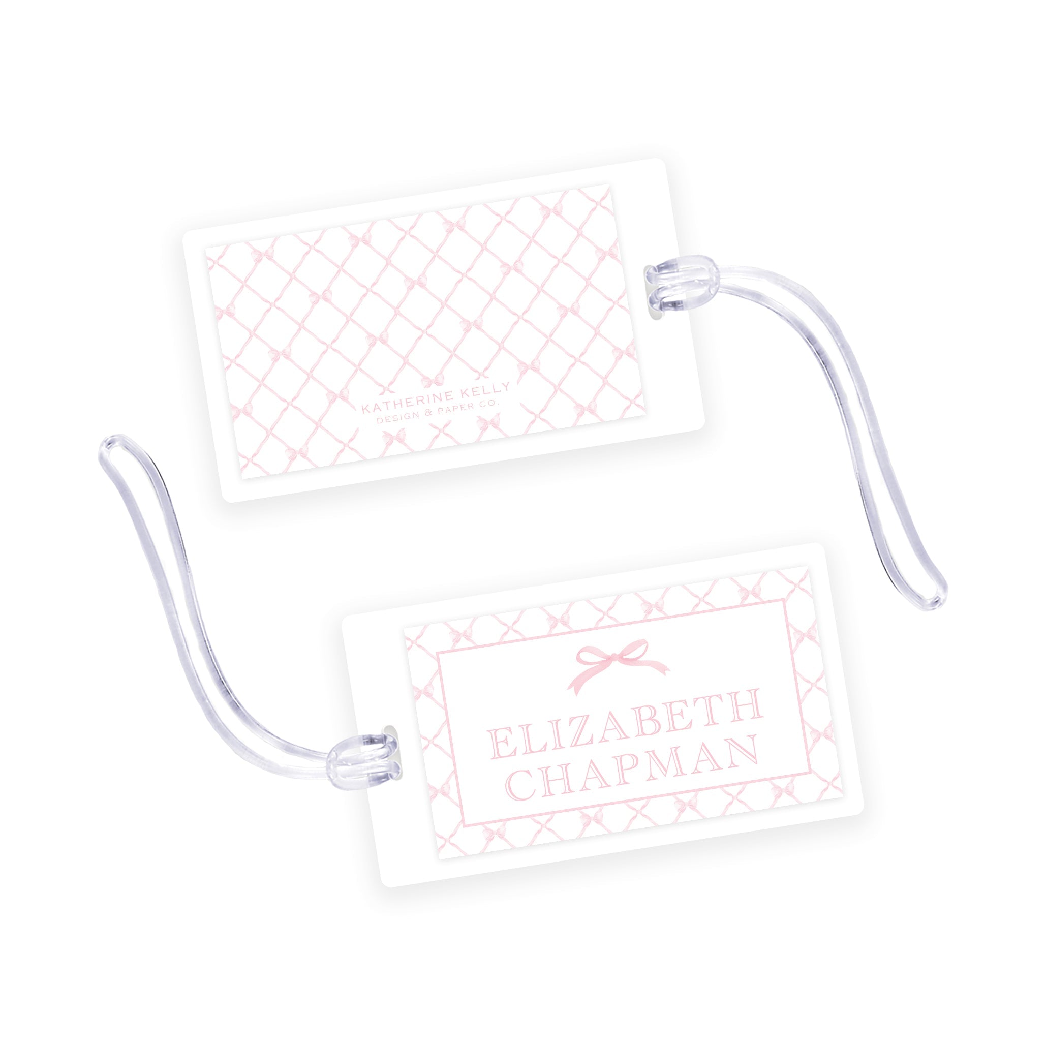 Bows Laminated Bag Tag