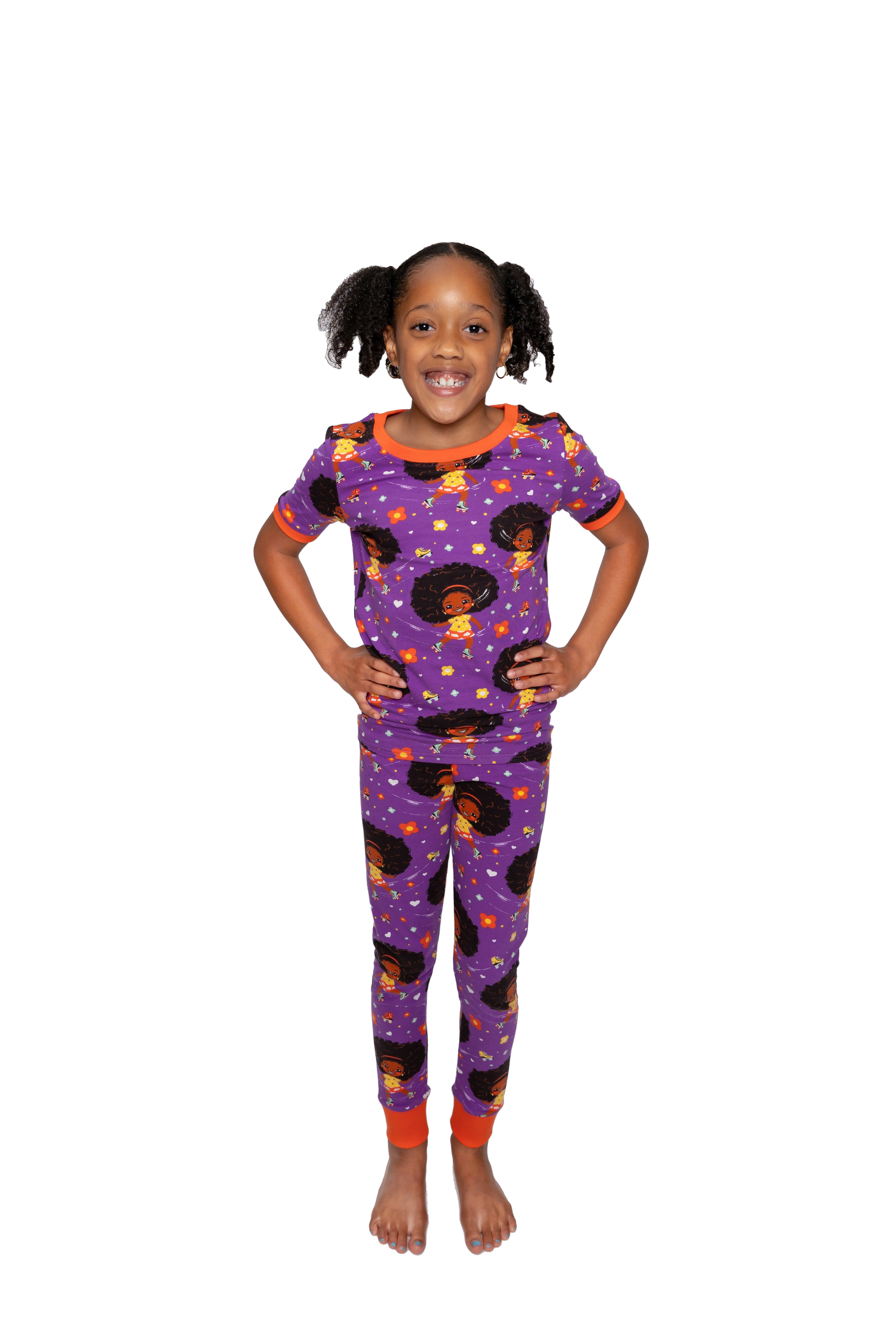 Roller Dream Queen Pj Set Snug Fit Pajamas Set Girls Toddler Size 4t - 12