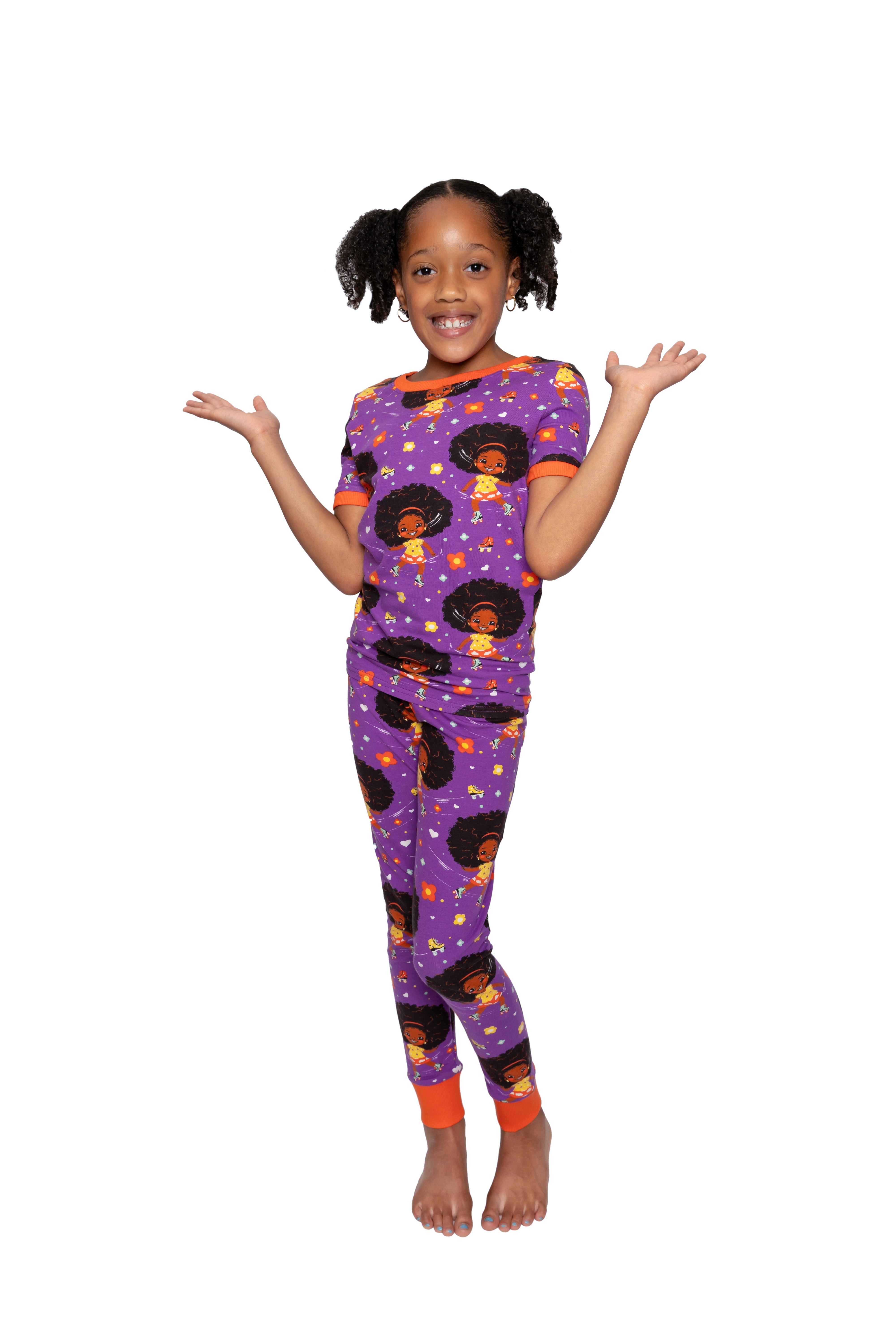 Roller Dream Queen Pj Set Snug Fit Pajamas Set Girls Toddler Size 4t - 12