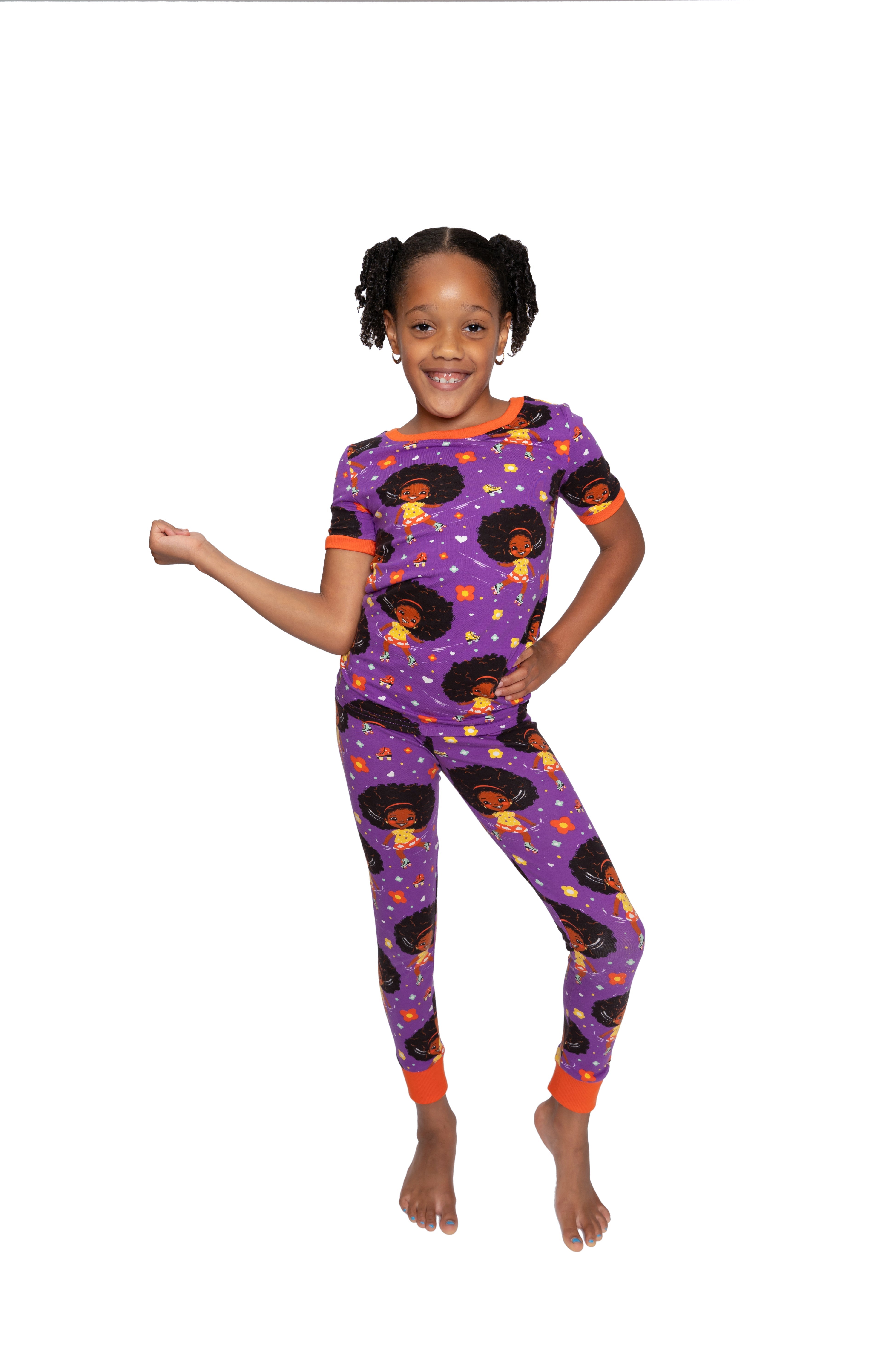Roller Dream Queen Pj Set Snug Fit Pajamas Set Girls Toddler Size 4t - 12