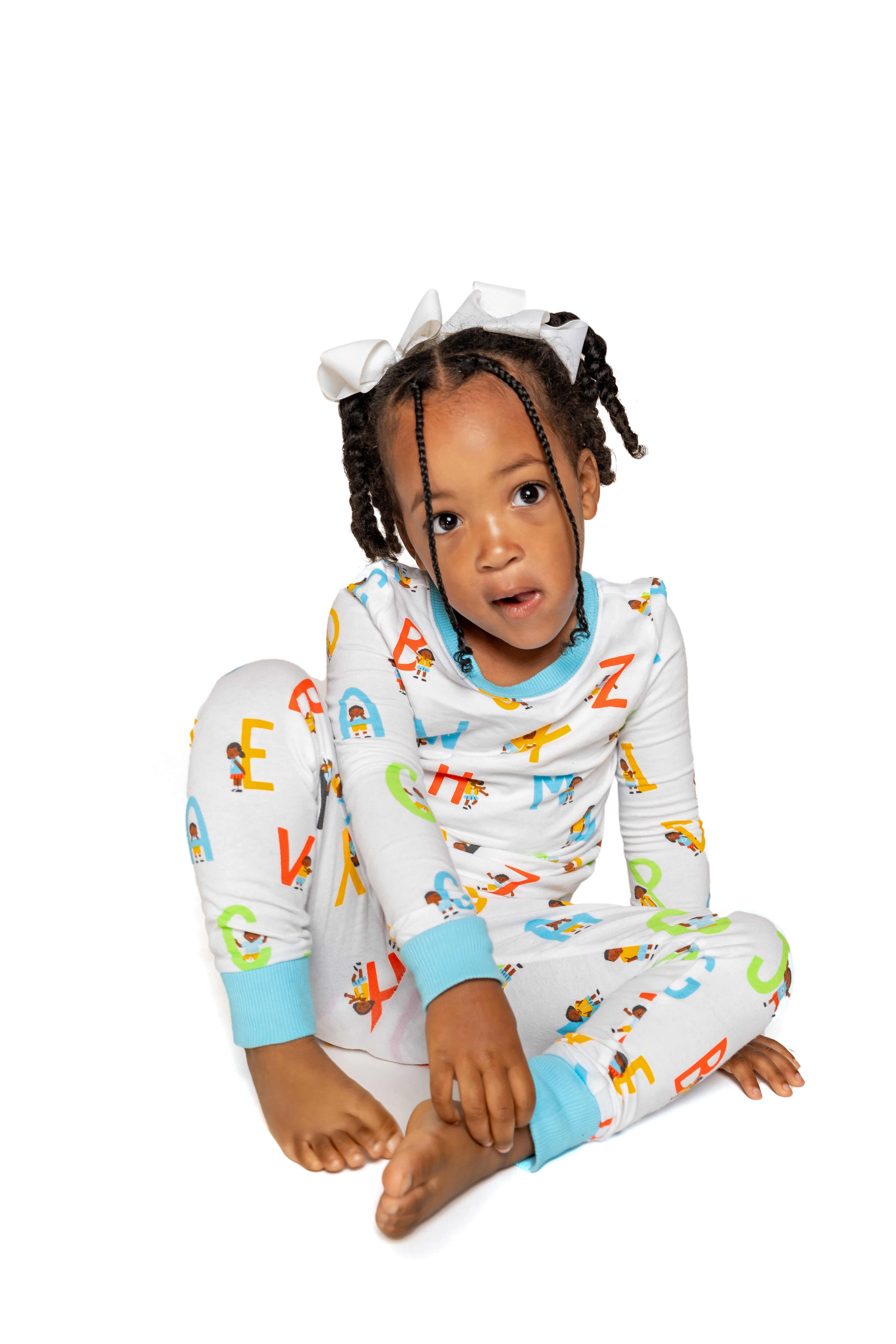 Unisex Alphabet Snug Fit Pajama Set For Toddler Size Toddler 4t - 12