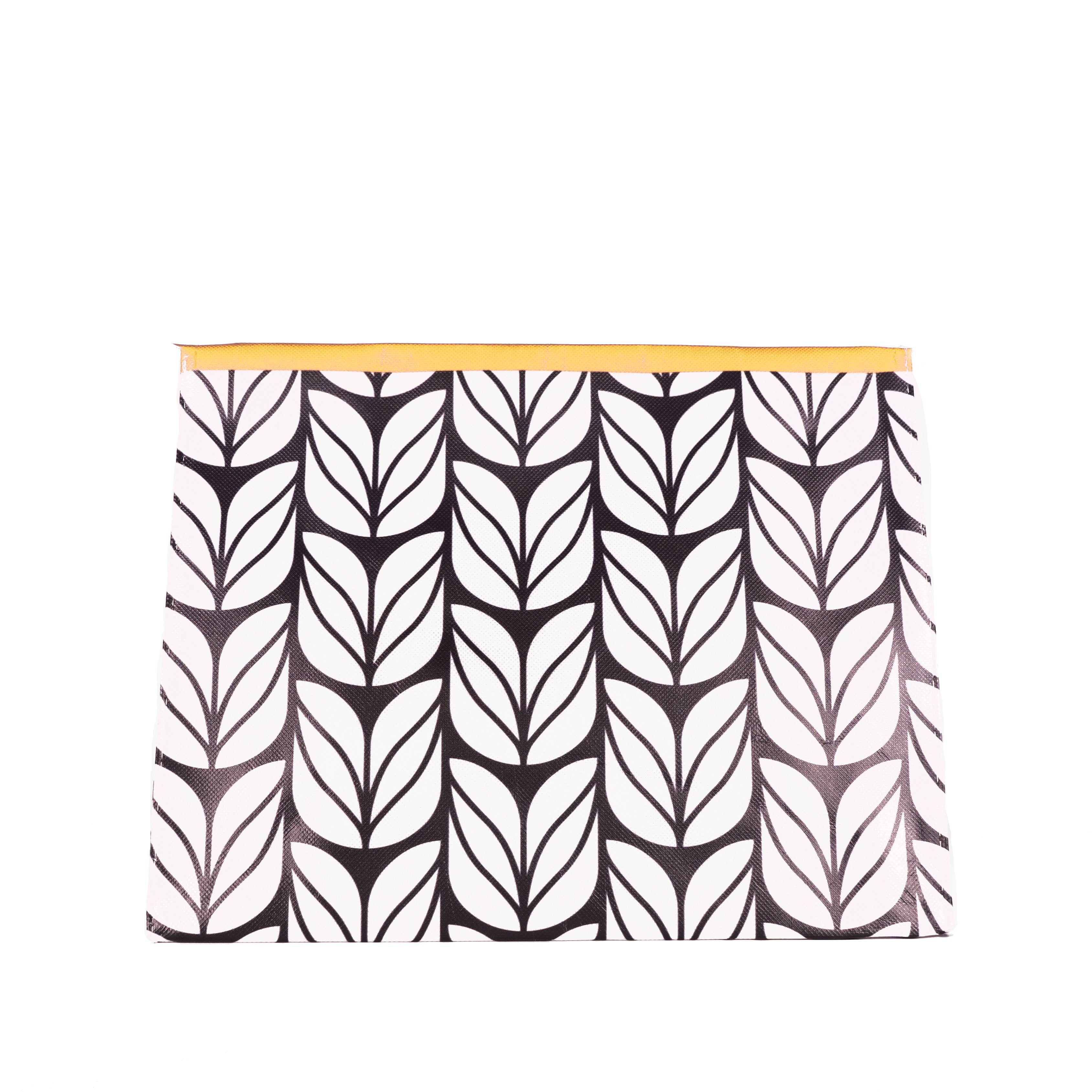 Everenvelope: Medium Black, White, & Marigold Reusable Gift Bag With Magnetic Closure (reusable Gift Wrap Bags – Sustainable, Foldable, Eco-friendly)