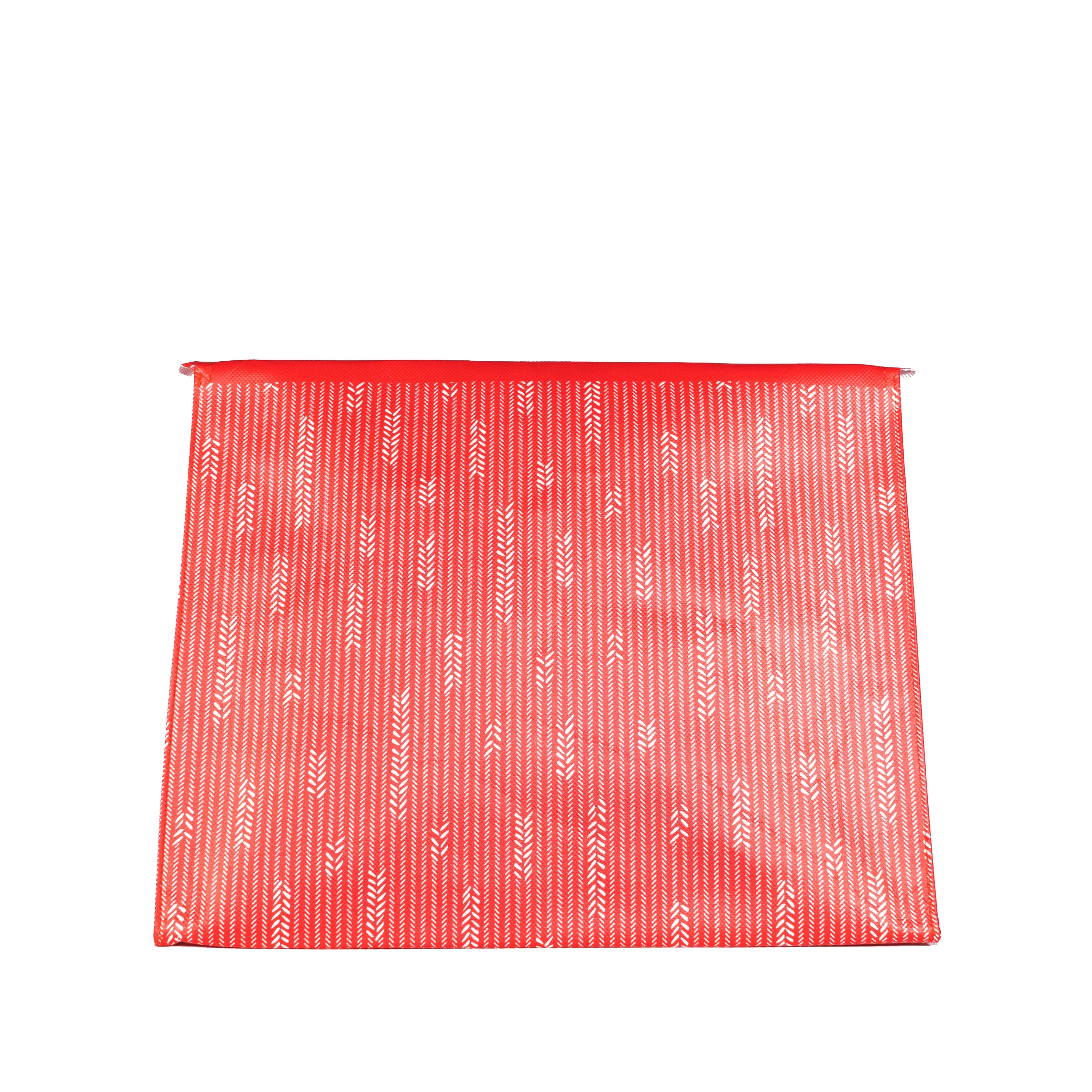 Everenvelope: Medium Red And White Reusable Gift Bag With Magnetic Closure