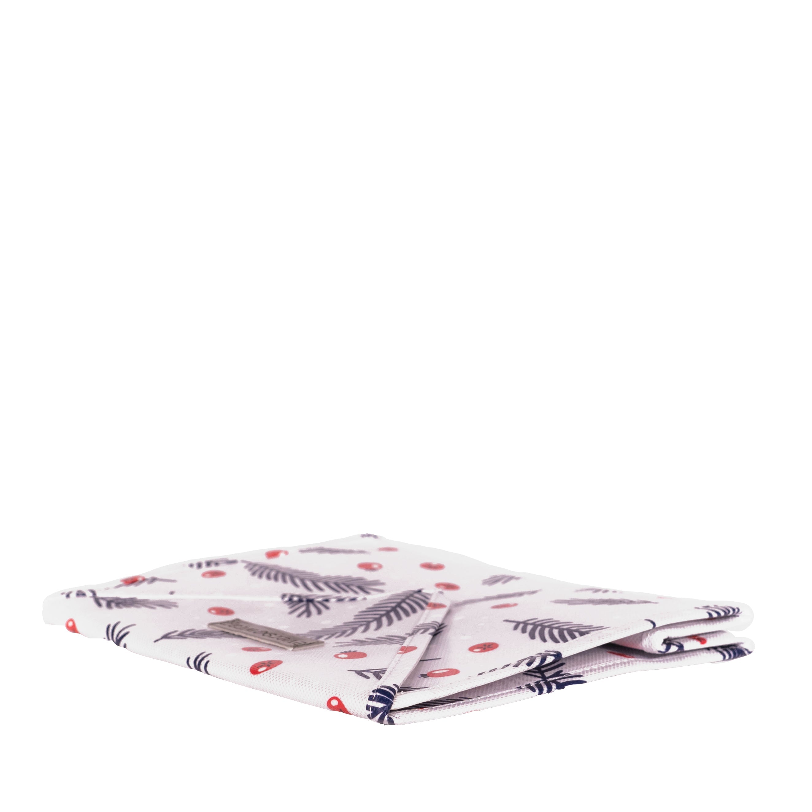 Everenvelope: Small Blue And Red Print Reusable Gift Bag With Magnetic Closure