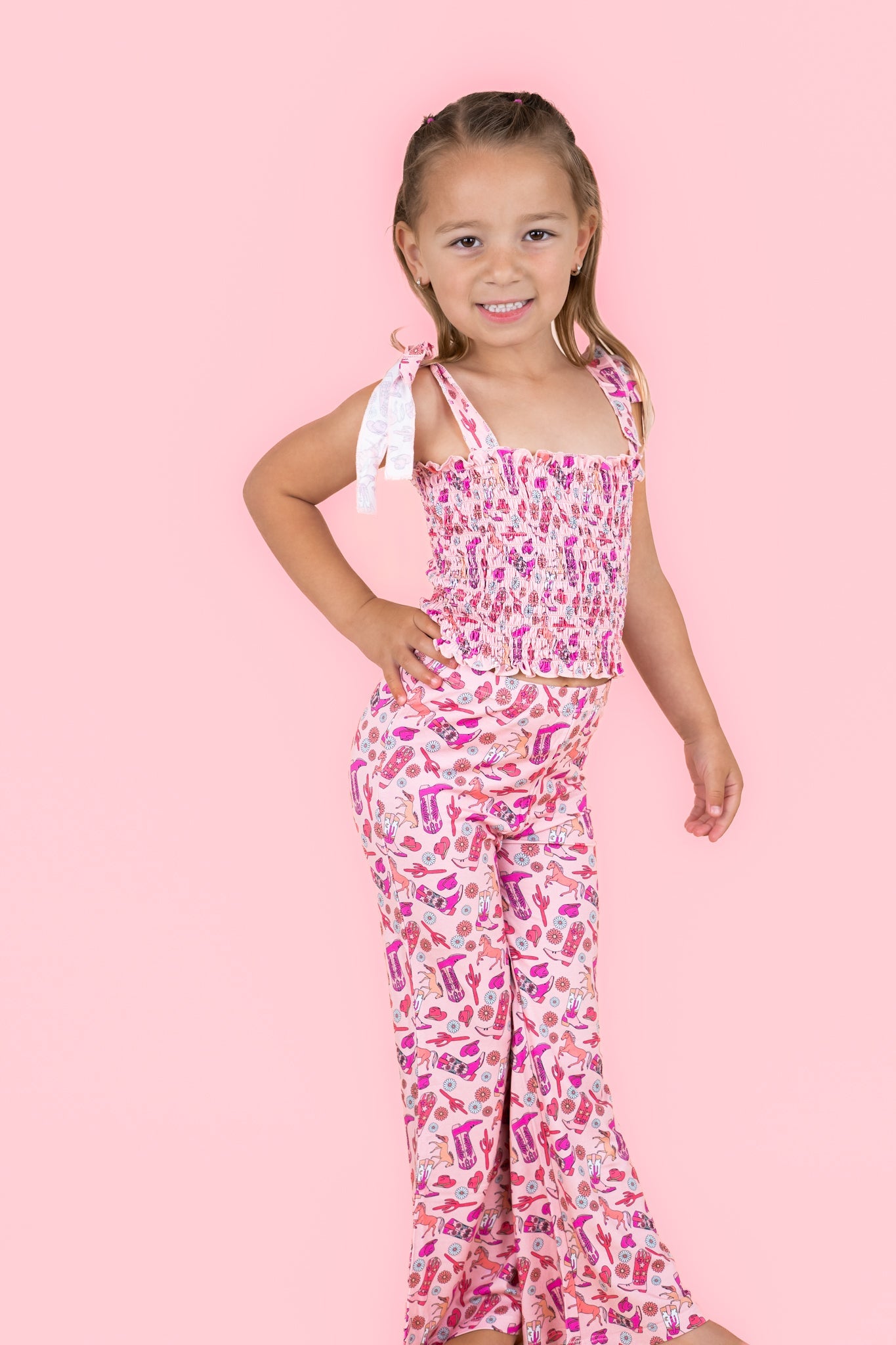 Stay Wild Cowgirl Dream Smocked Flare Set