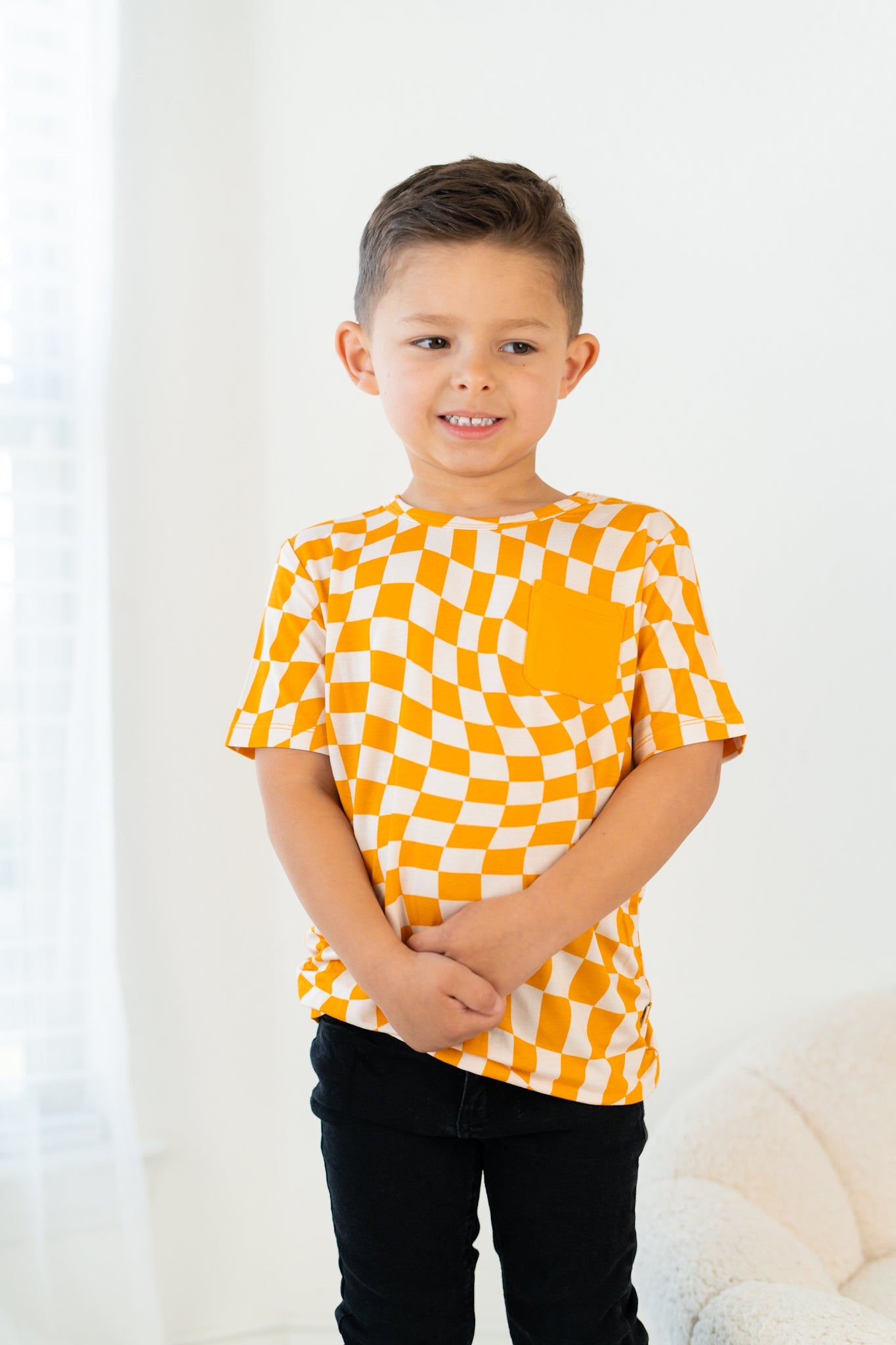 Sunshine Wave Checks Dream Pocket Tee