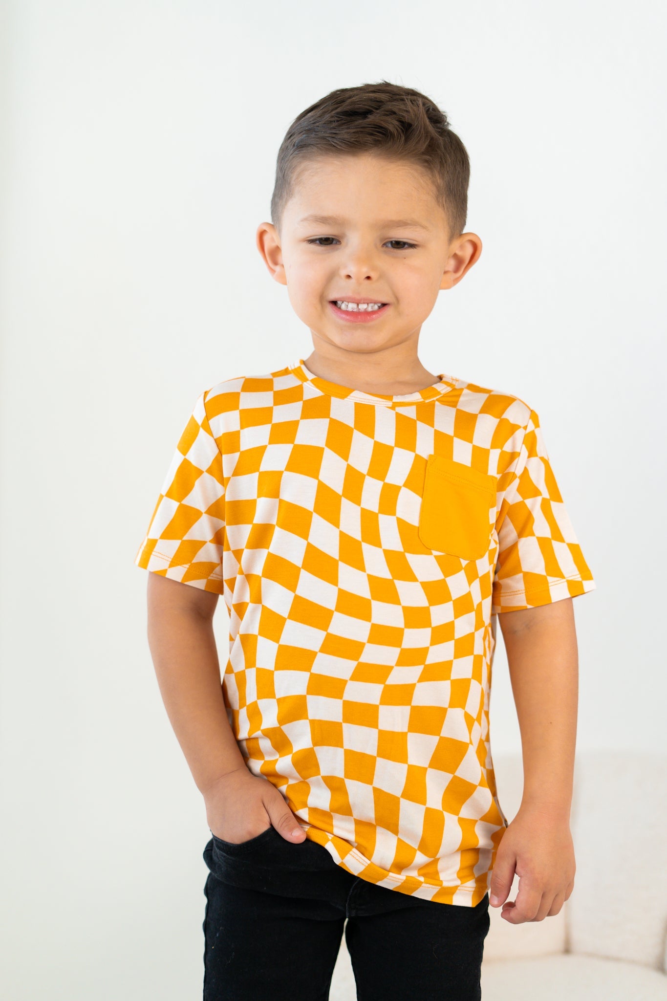 Sunshine Wave Checks Dream Pocket Tee