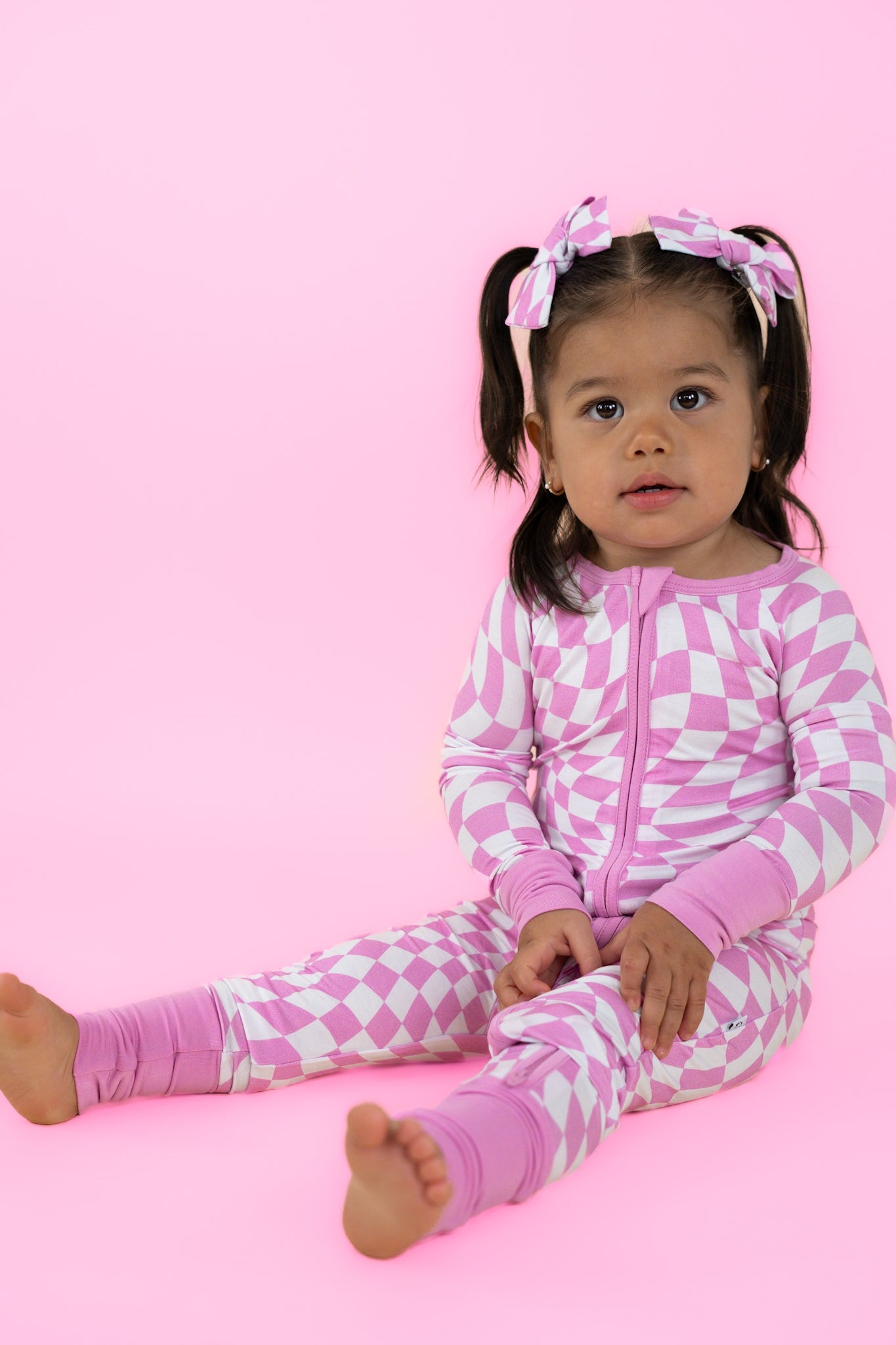 Bubblegum Wavy Checkers Dream Romper