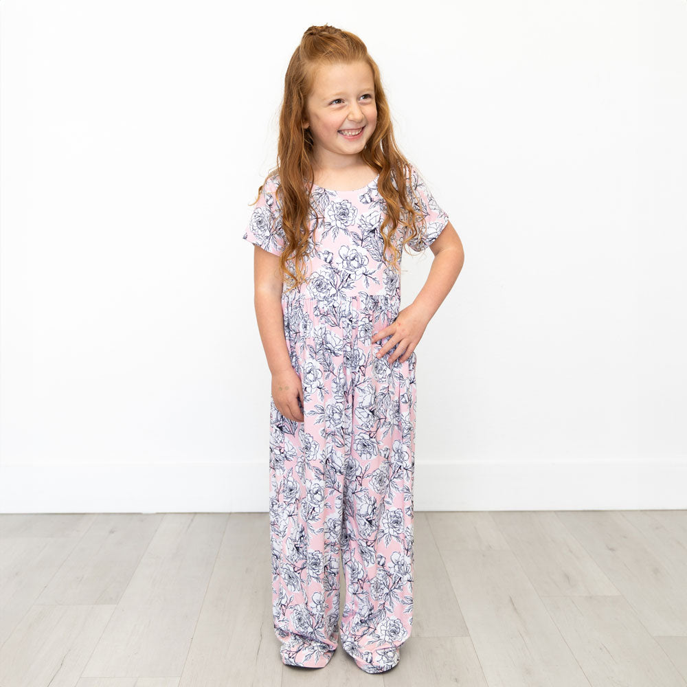 Allie Floral Bamboo Leggy Romper