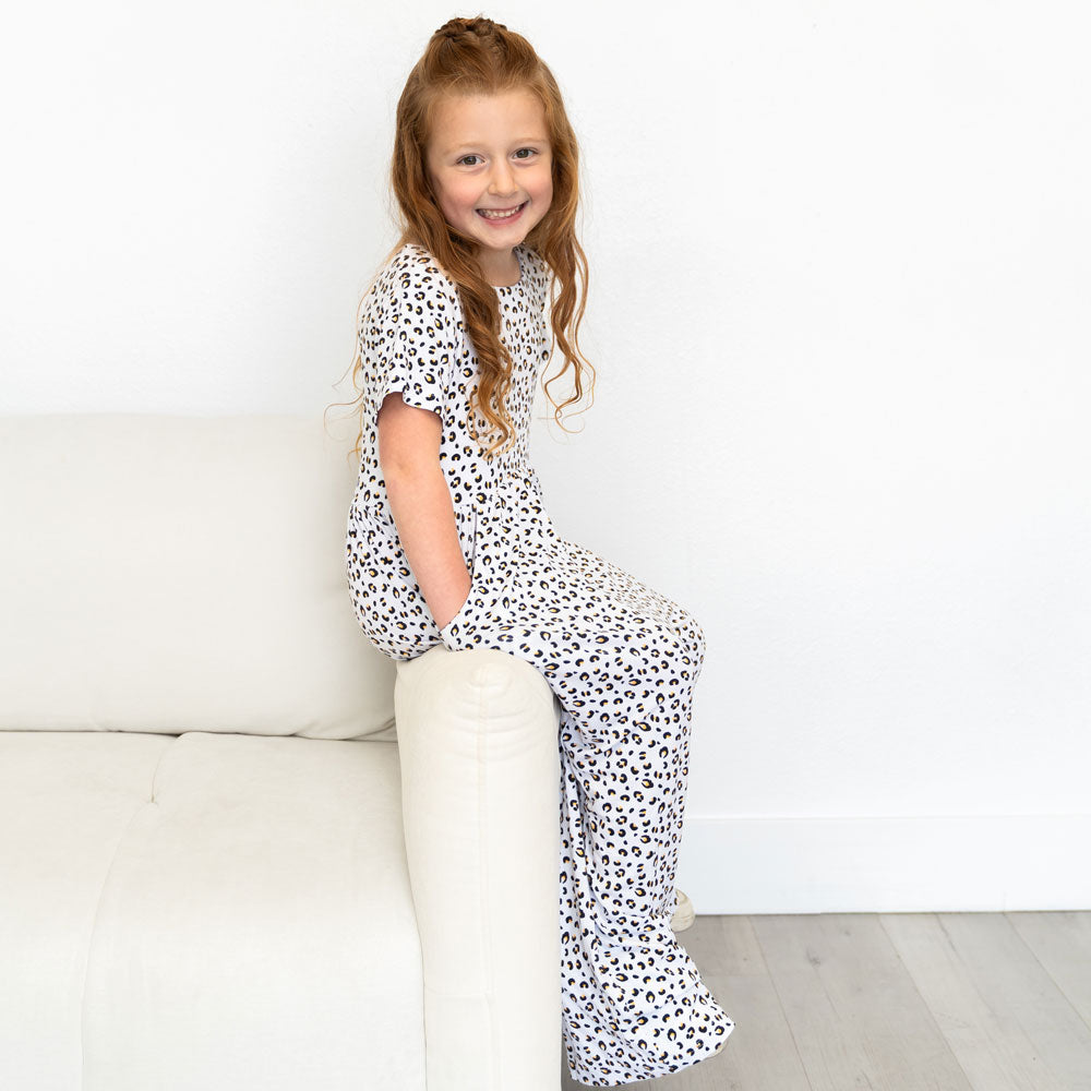Allie Leopard Bamboo Leggy Romper