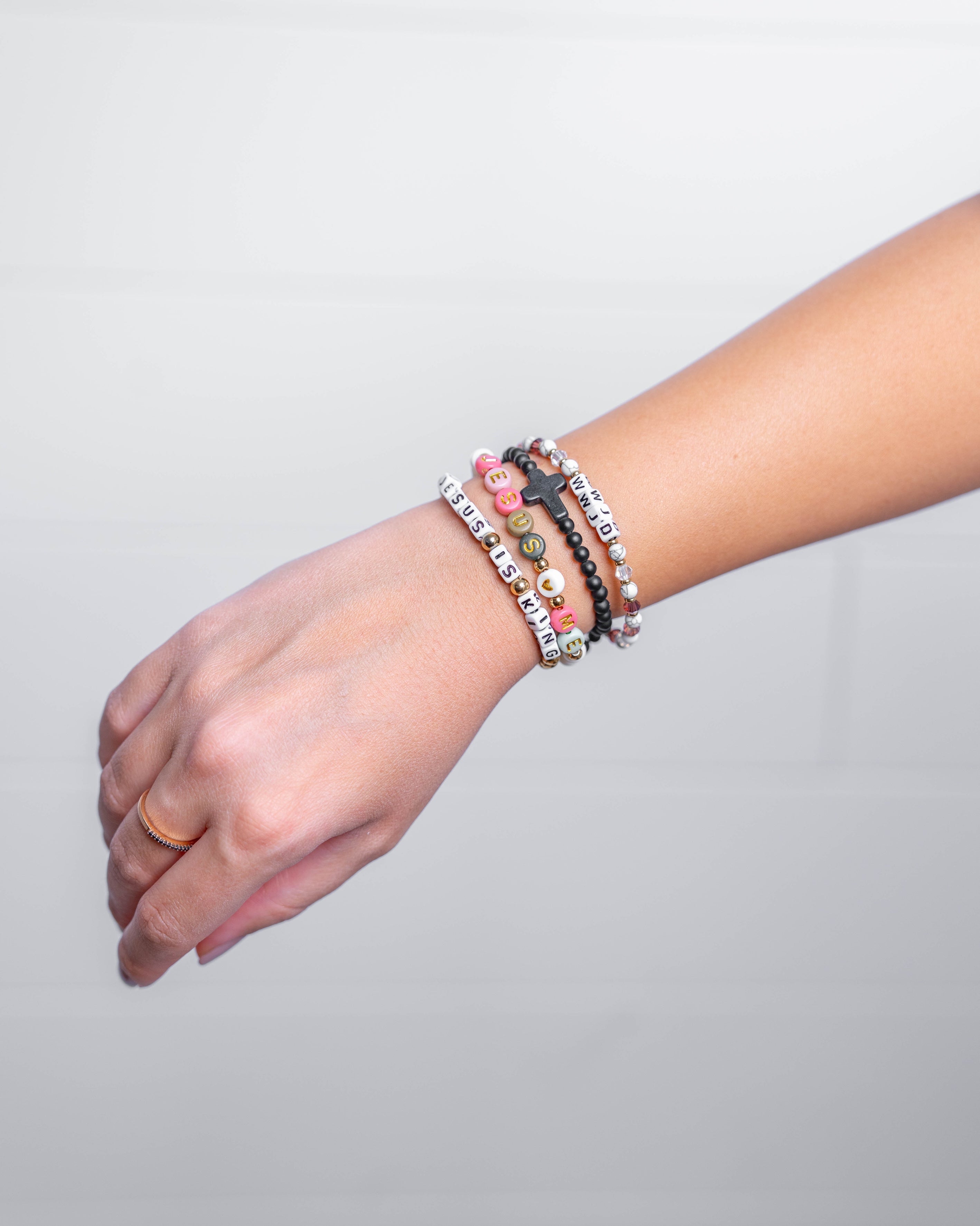 Jesus Is King Letter Bracelet