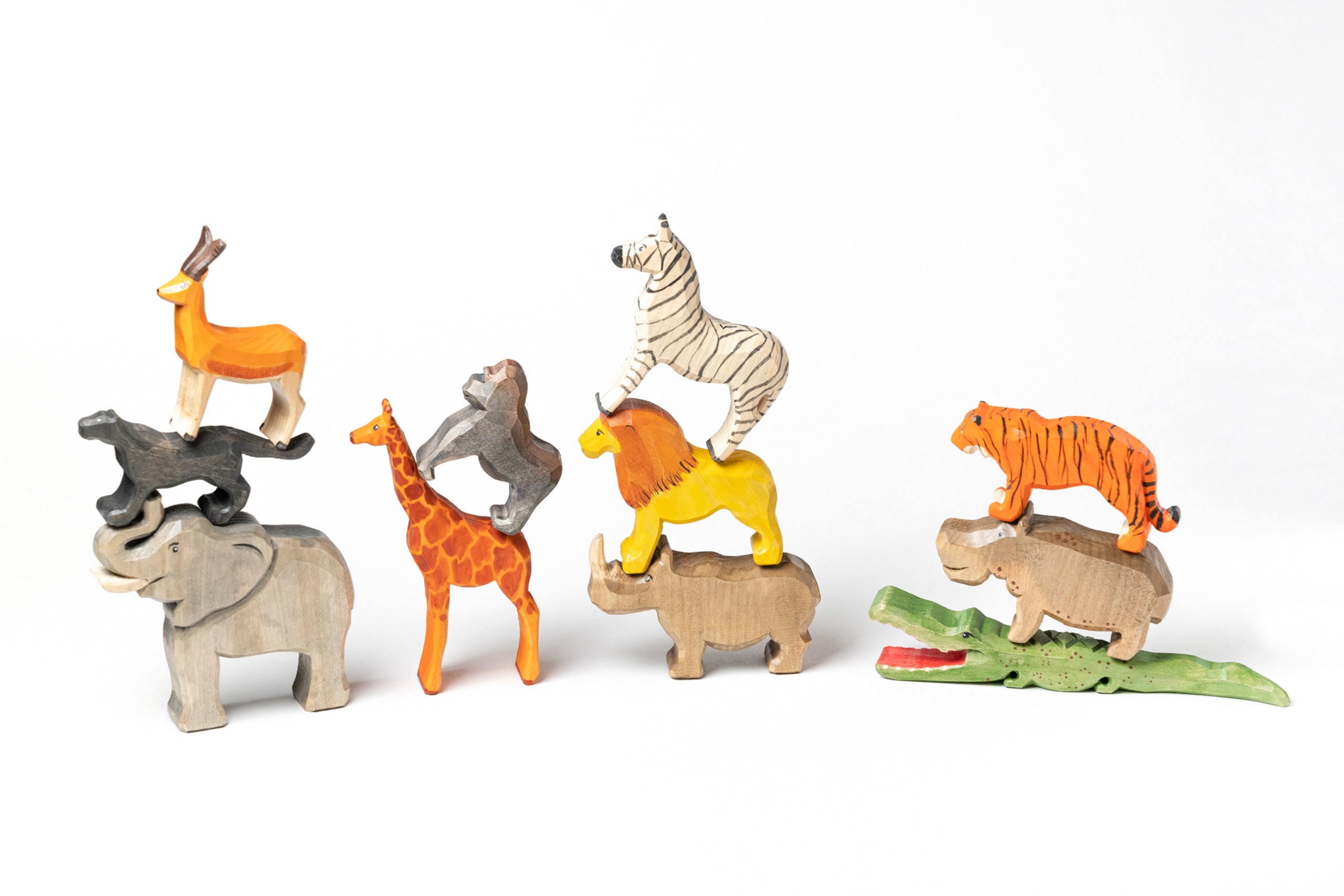 Wooden Safari Animals Toys