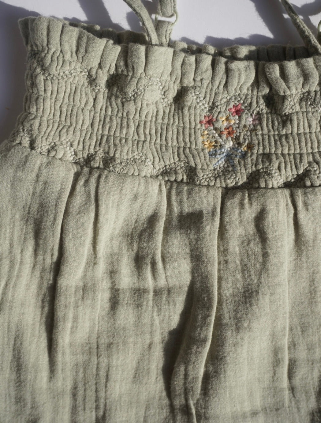 Gabrielle | Organic Muslin Cotton Bouquet Onesie | Sage