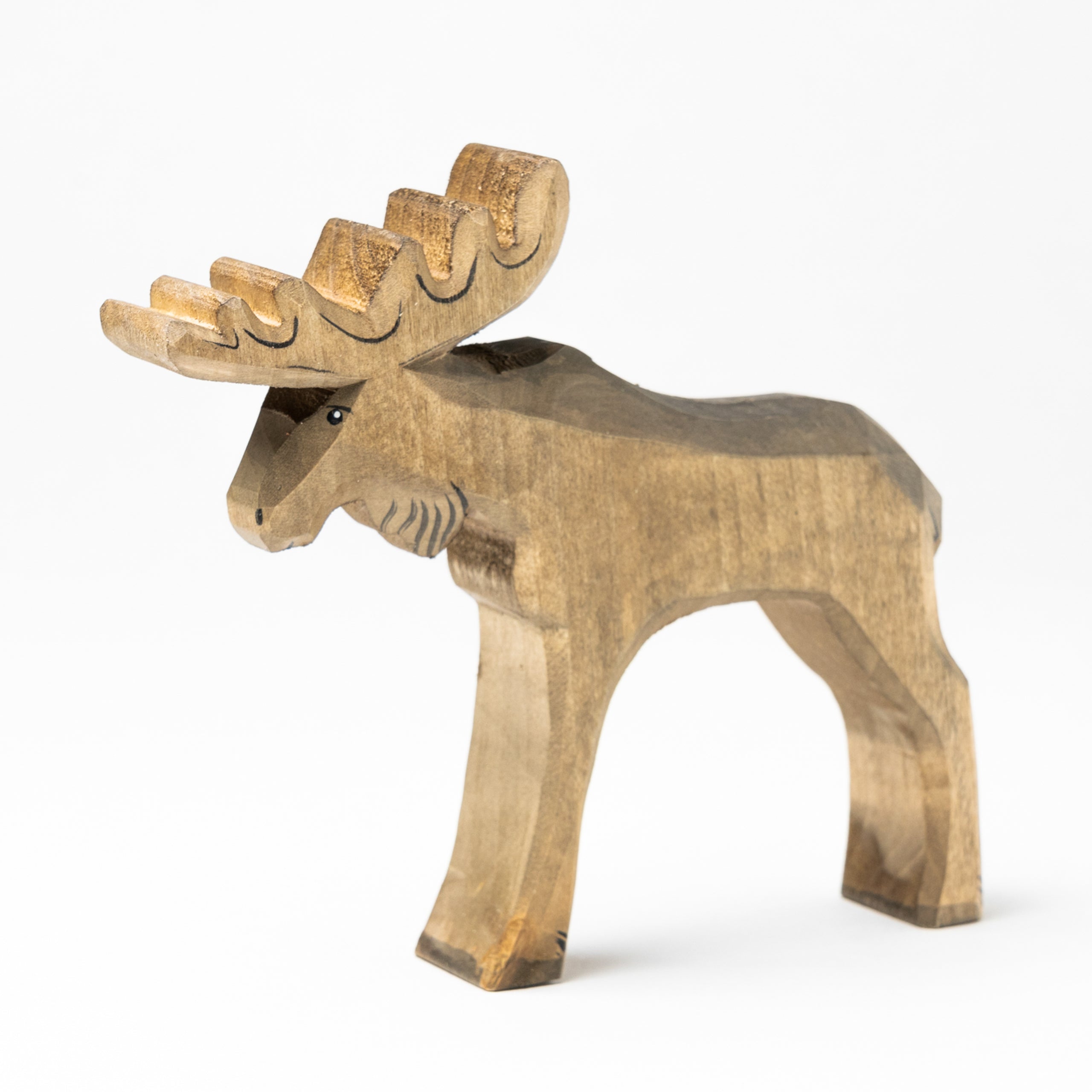 Hand Carved Wooden Forest Animals - Set Of 17