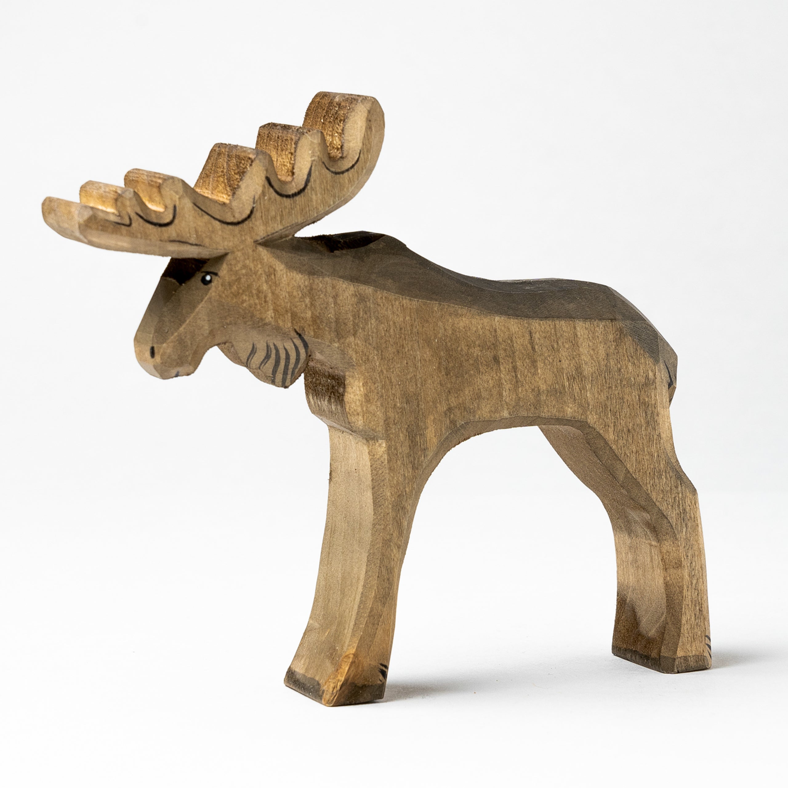 Hand Carved Wooden Forest Animals - Set Of 17