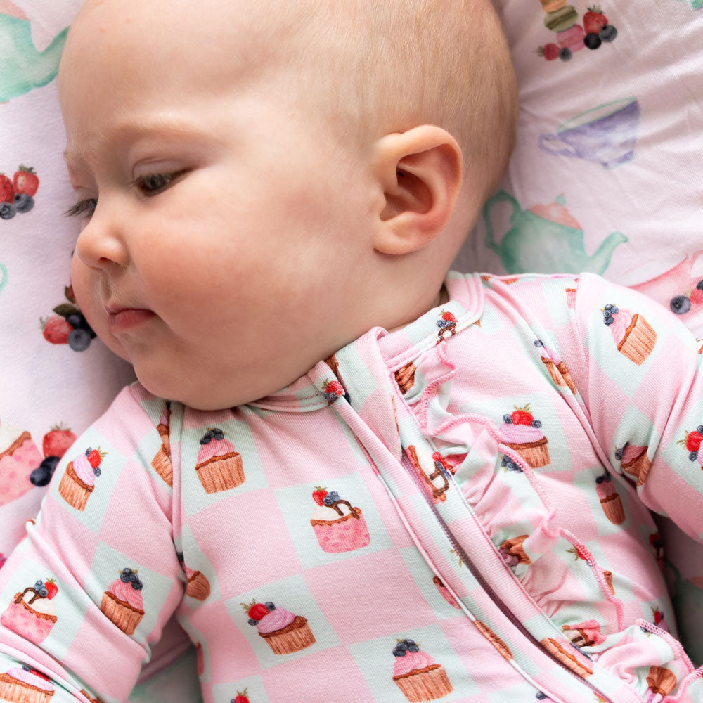 Lillian's Garden Cupcakes Bamboo Ruffle Convertible Footie