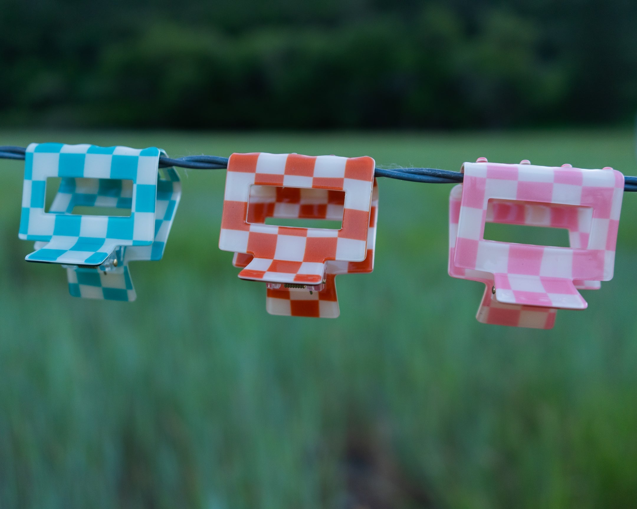 Sunny Check | Claw Clip Set
