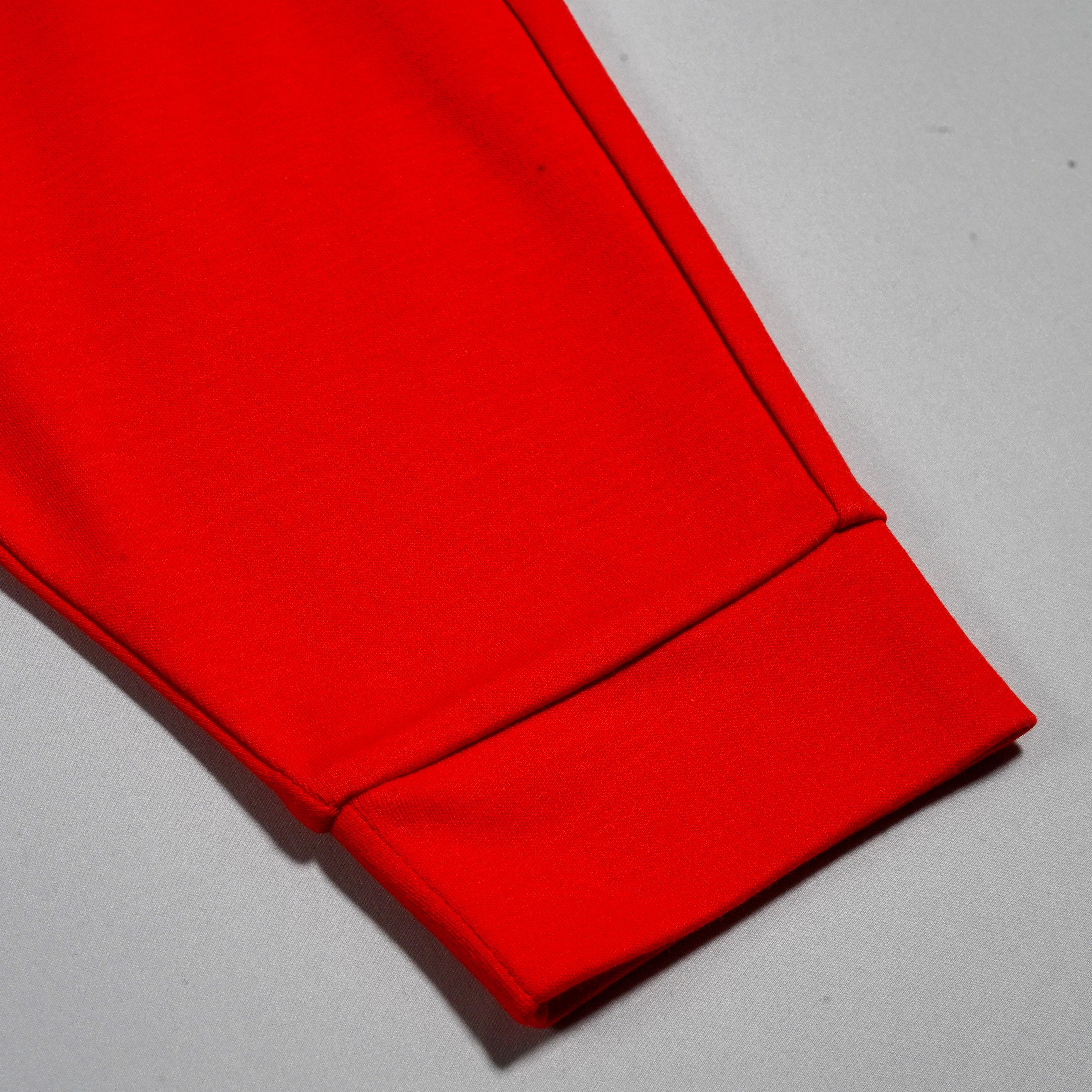 Cotton Jogger Pants In Engine Red