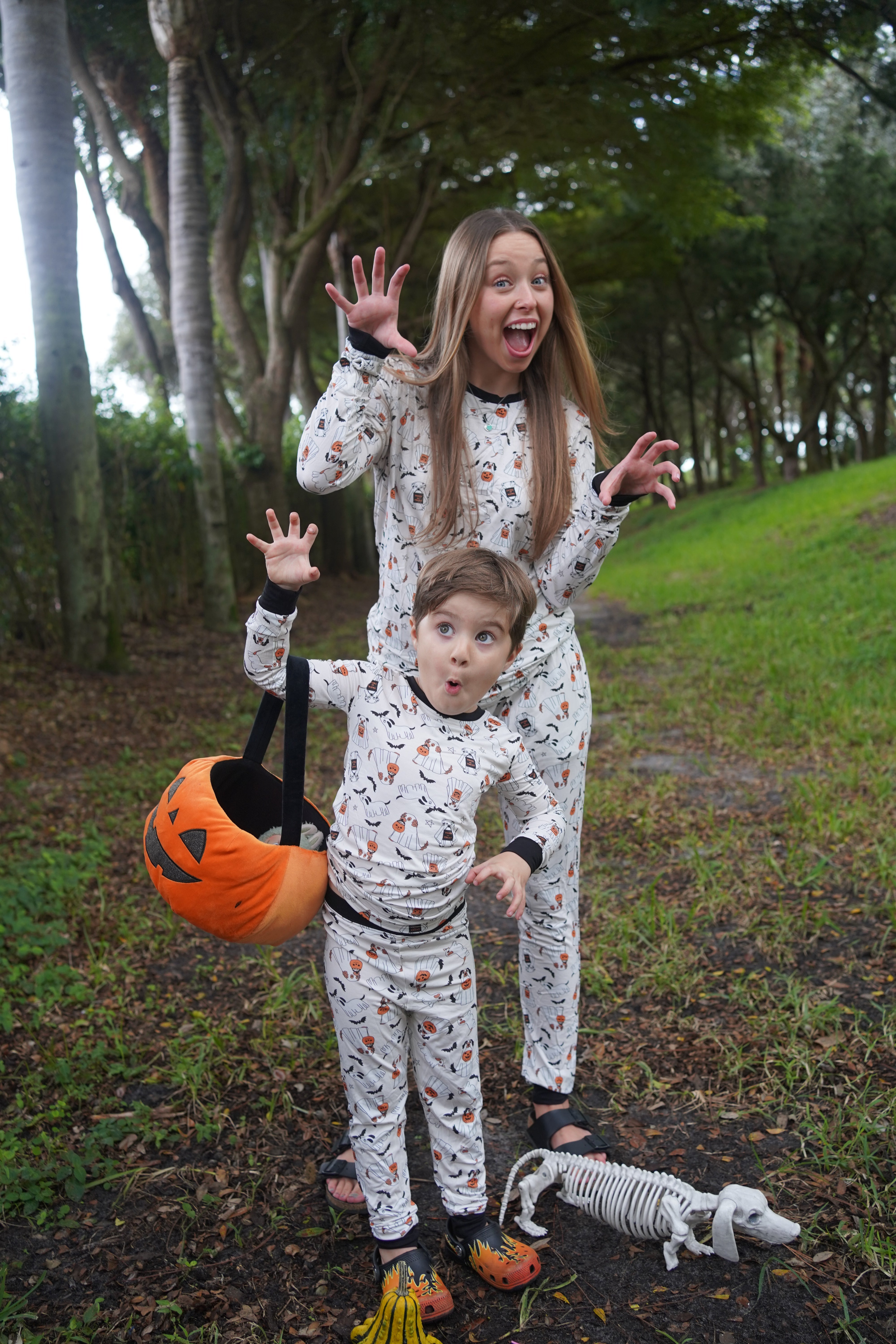Howl-o-ween Pups (women's Long Sleeve Pj)