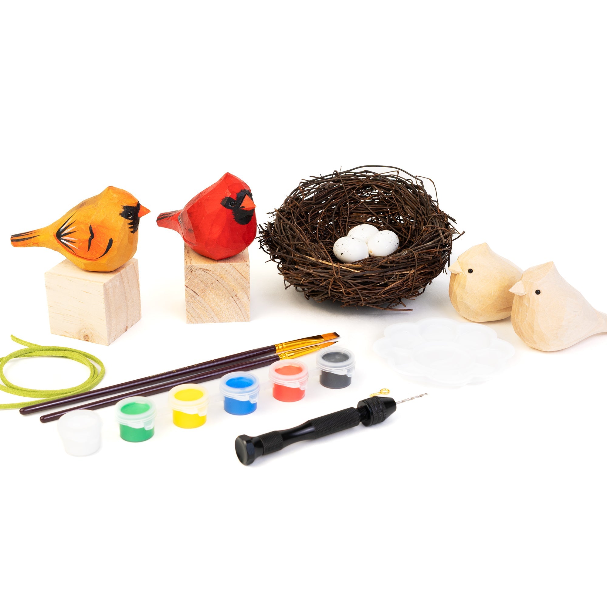 Hand-carved Cardinal Bird Diy Painting Kit – Nature-inspired Decor & Gifts