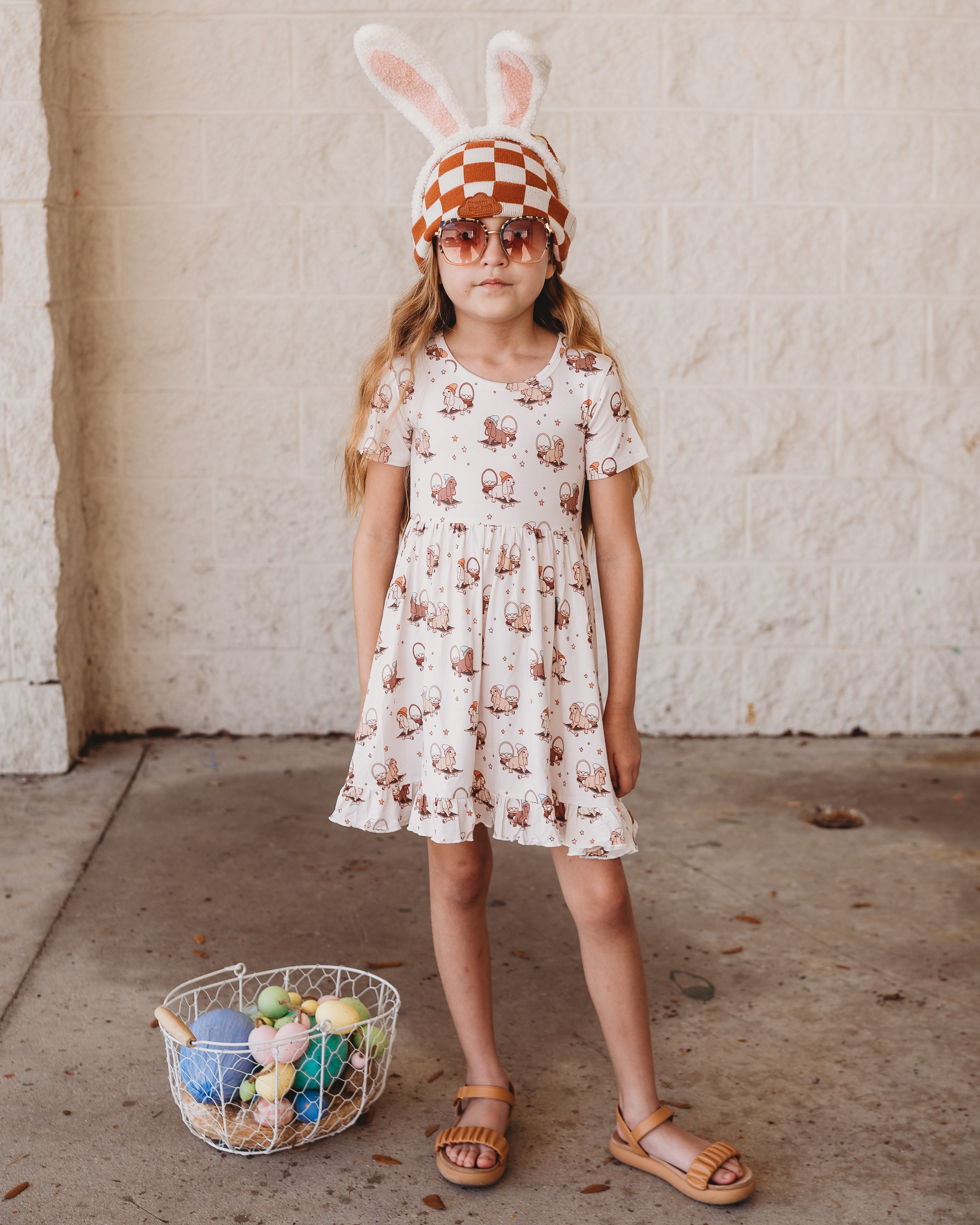 Skating Egg Hunt Dream Ruffle Dress